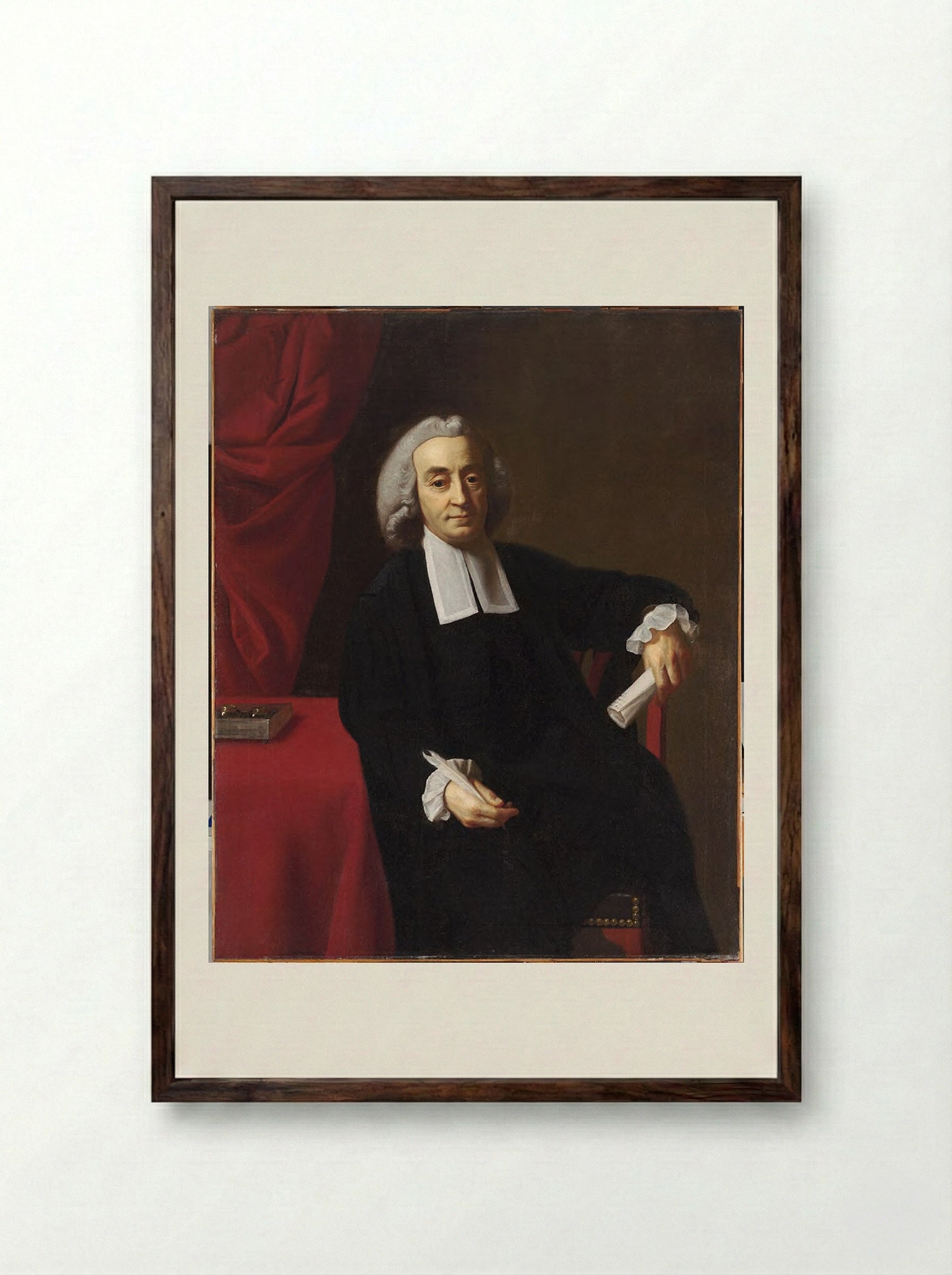 Samuel Winthrop - John Singleton Copley - Framed Print Dark Wood