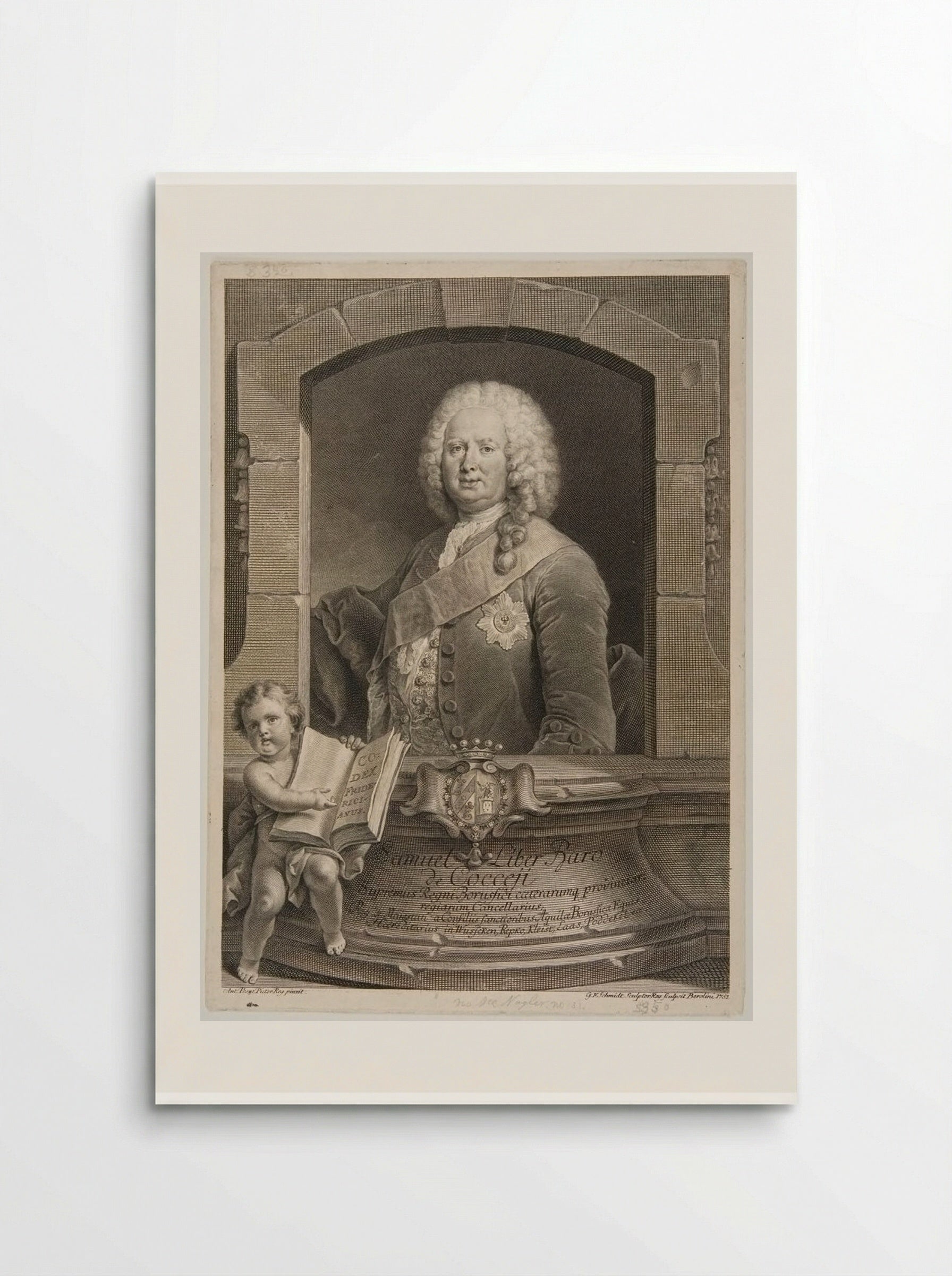 Samuel von Cocceji - Georg Friedrich Schmidt - Poster