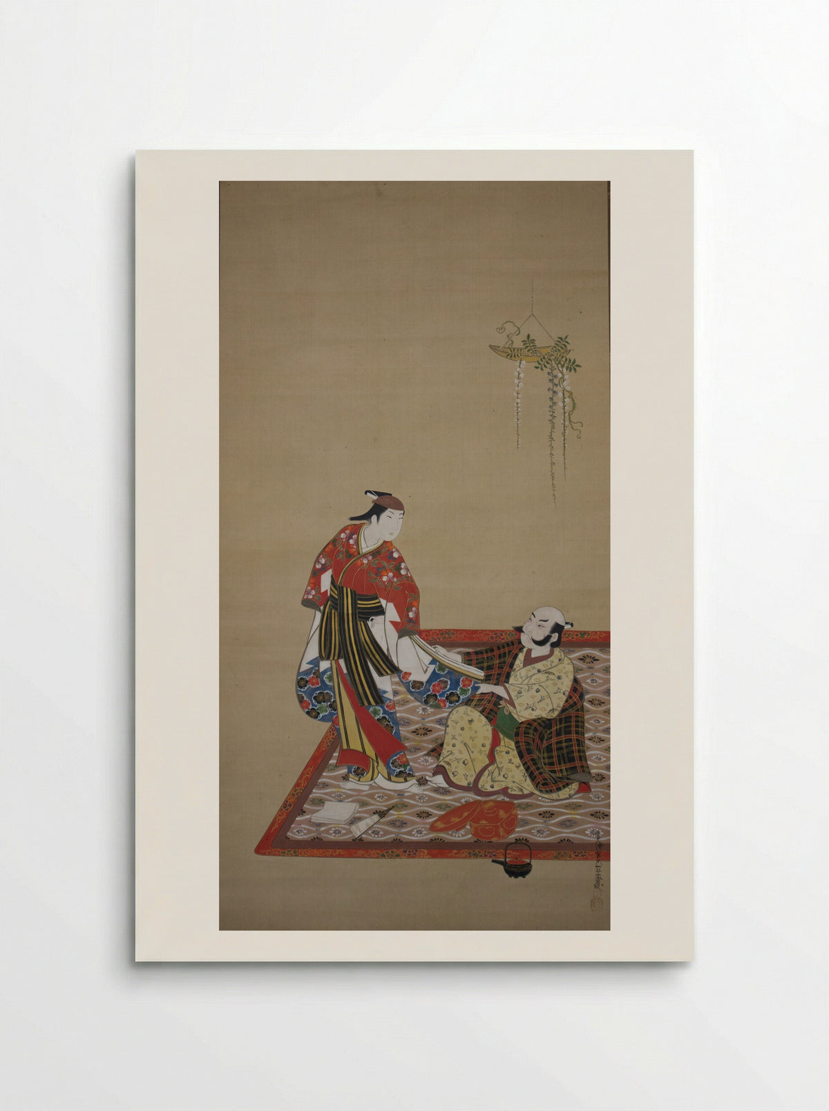 Samurai and Wakashu (Male Youth) - Miyagawa Isshō - Poster