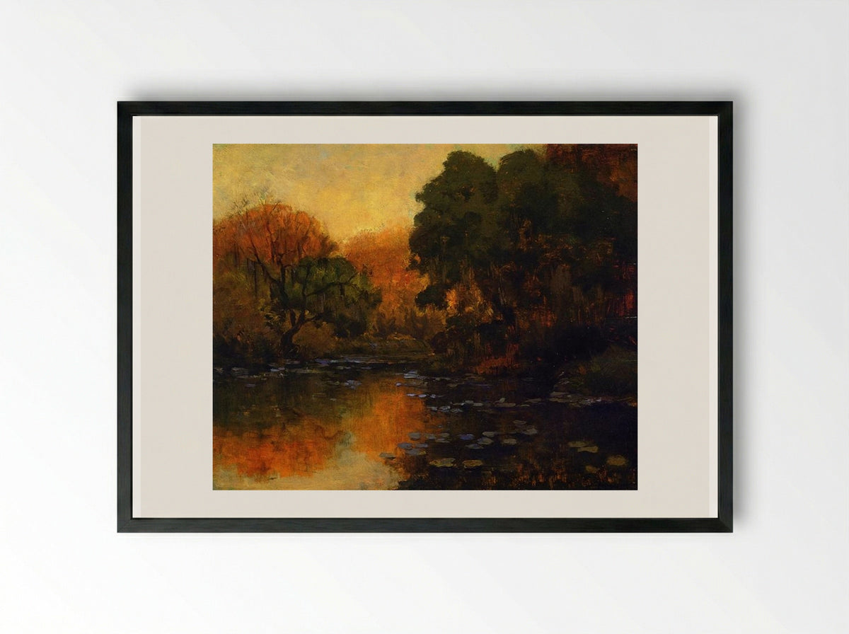 San Antonio River - Robert Julian Onderdonk - Framed Print Black