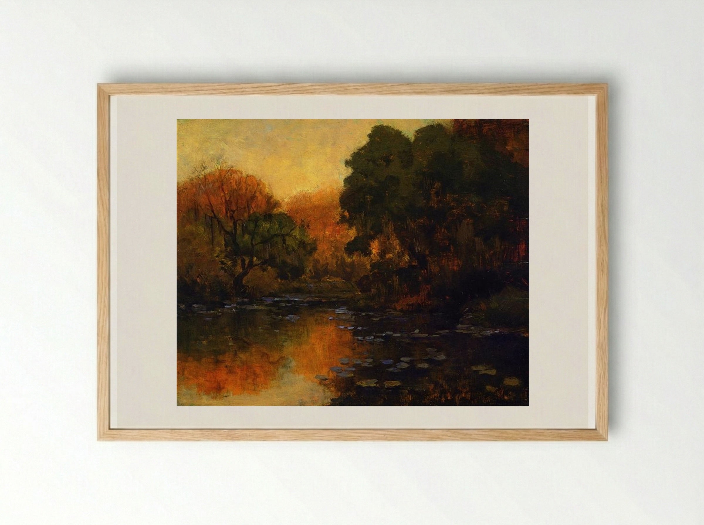 San Antonio River - Robert Julian Onderdonk - Framed Print Wood