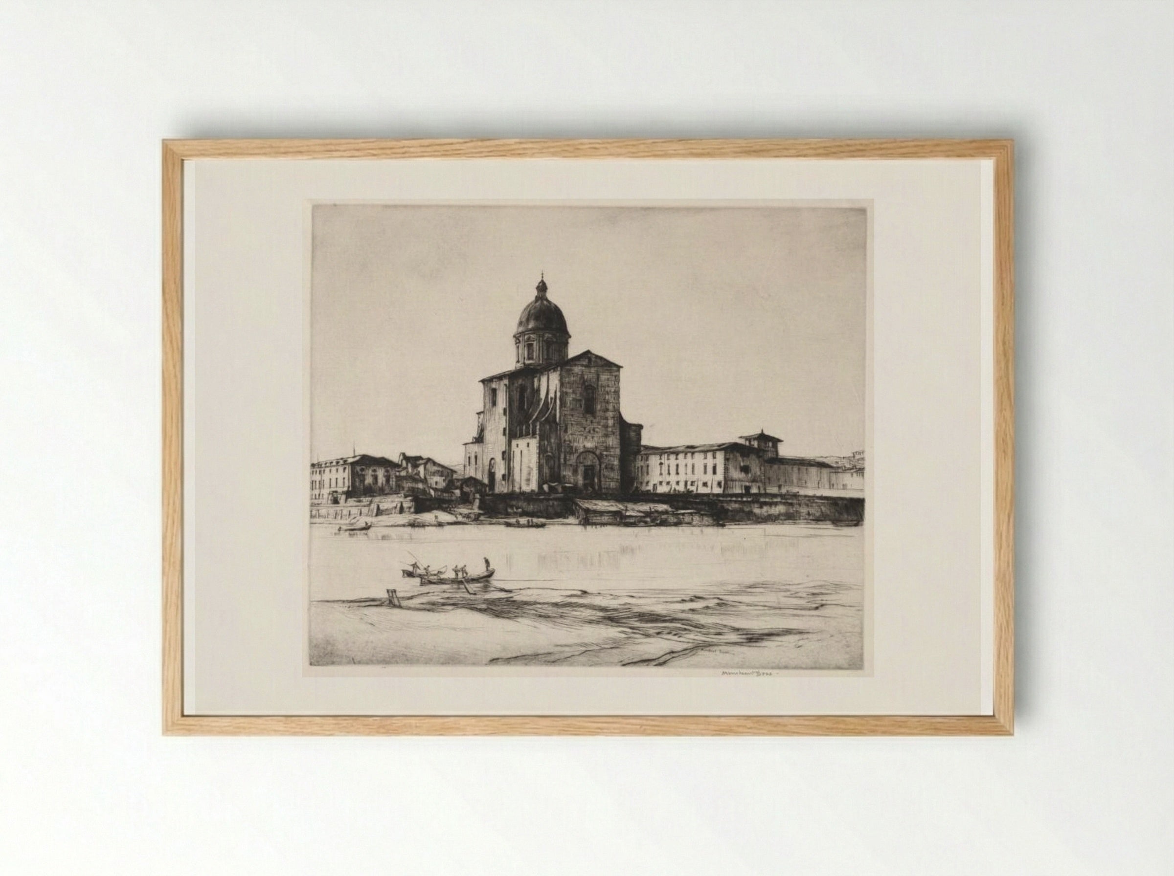 San Frediano in Cestello, Florence - Muirhead Bone - Framed Print Wood