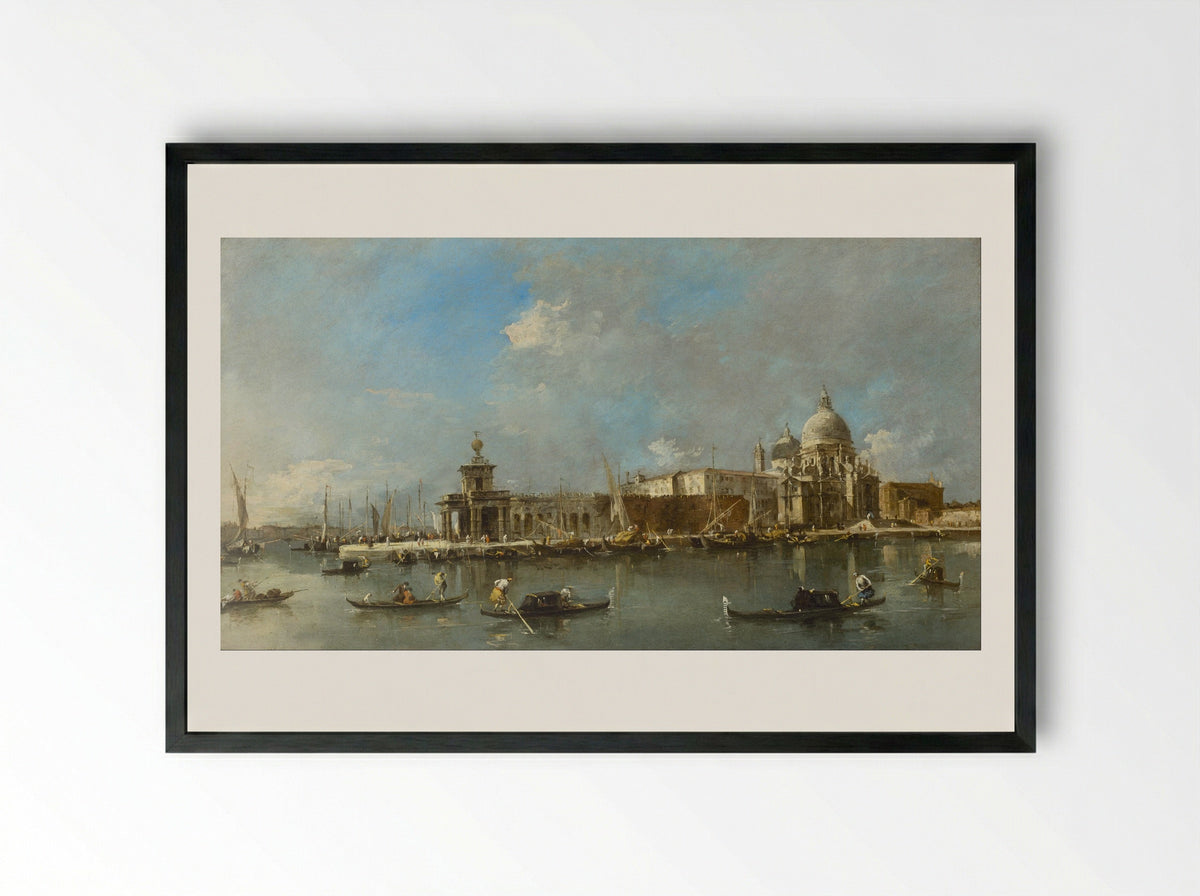 San Giorgio Maggiore, Venice - Francesco Guardi - Framed Print Black