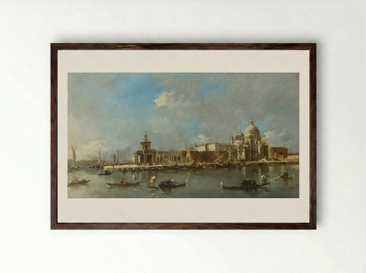 San Giorgio Maggiore, Venice - Francesco Guardi - Framed Print Dark Wood