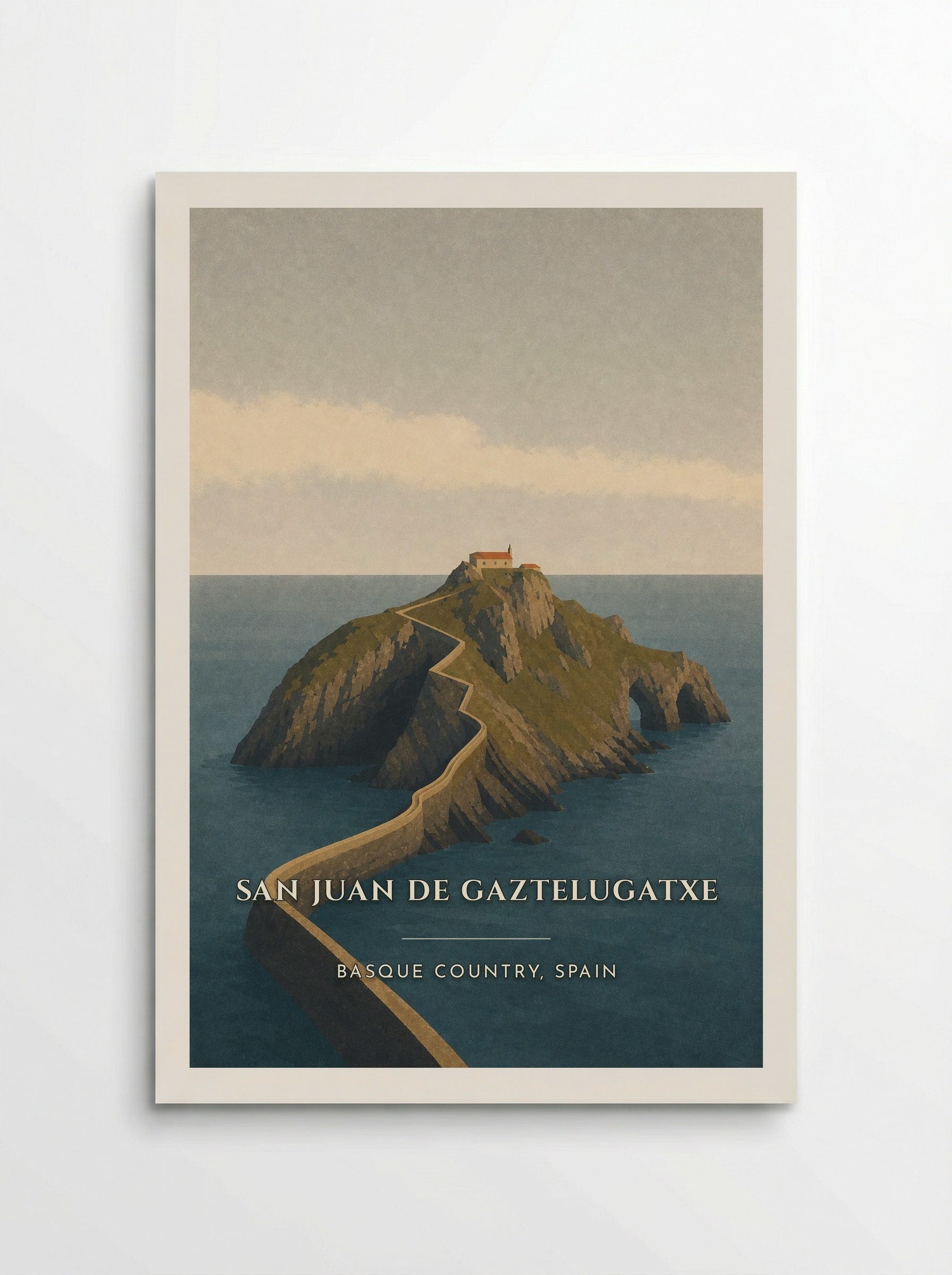San Juan de Gaztelugatxe Travel Poster Artwork - Poster