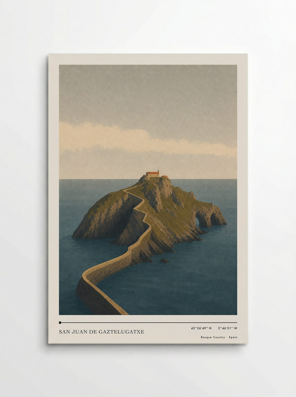 San Juan de Gaztelugatxe travel poster print