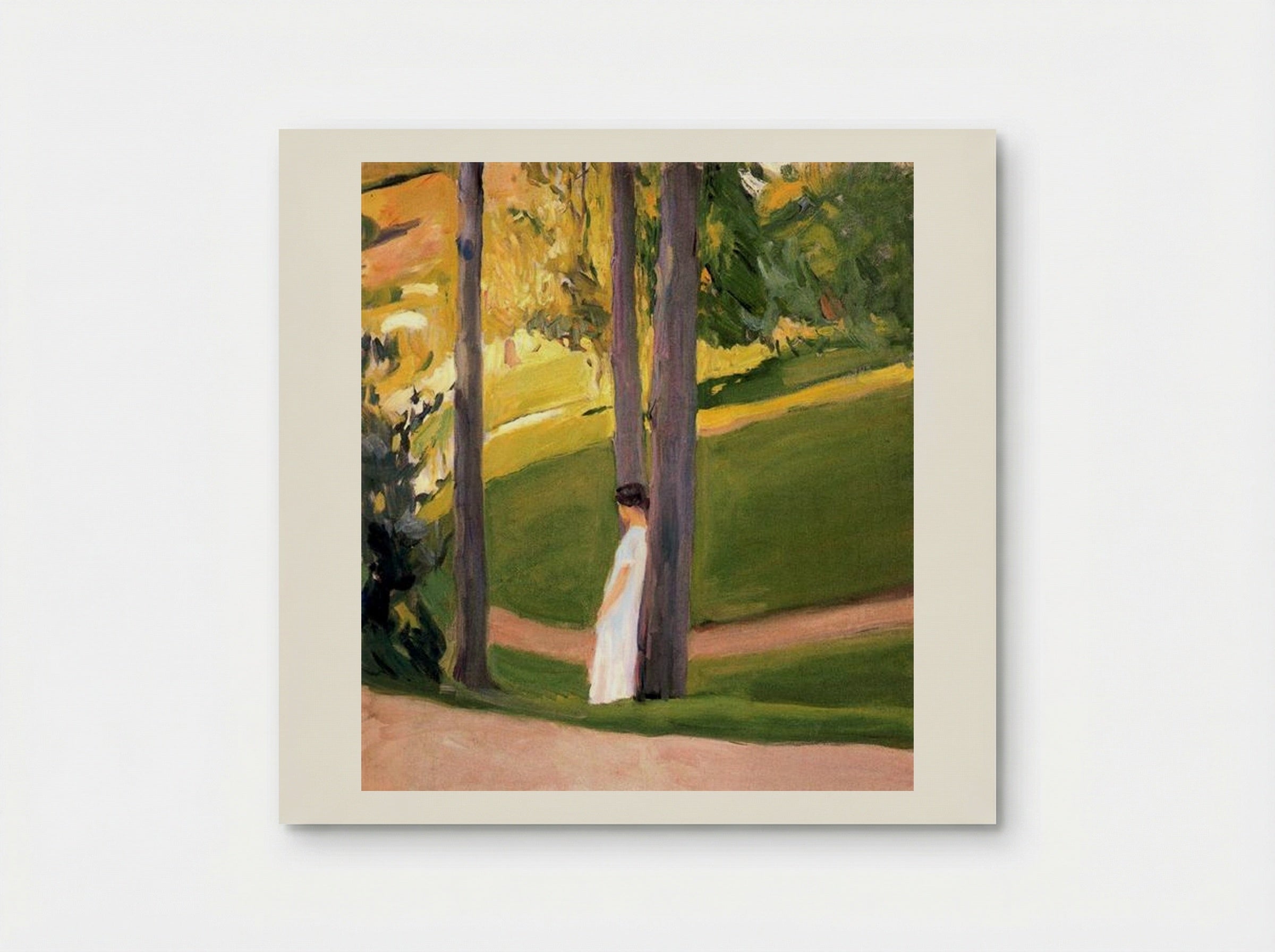 San Sebastian (Woman in White by a Tree) - Joaquín Sorolla - Poster