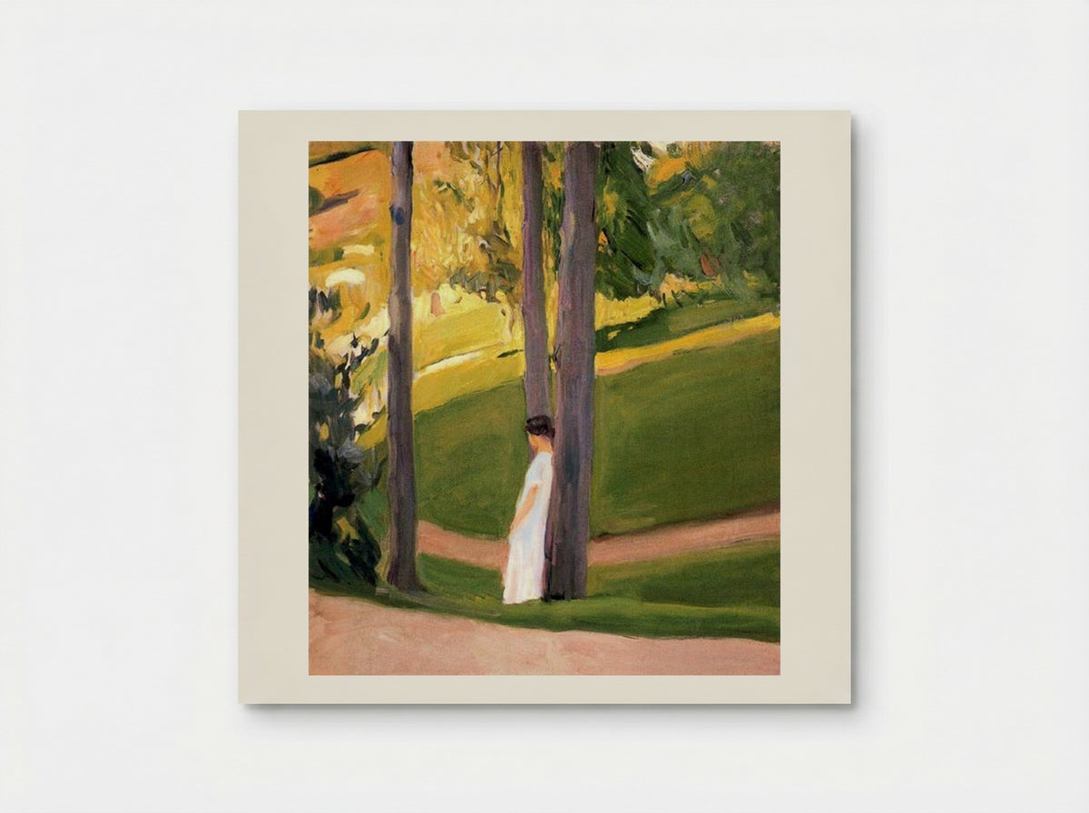 San Sebastian (Woman in White by a Tree) - Joaquín Sorolla - Poster