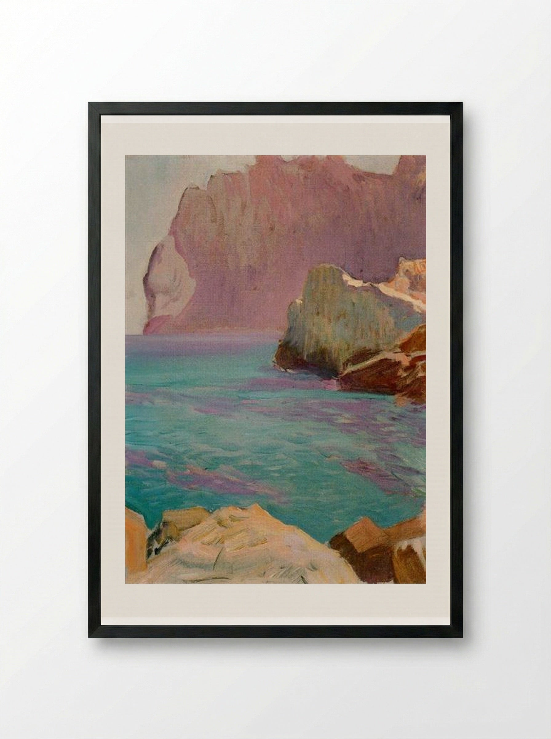 San Vicente Cape - Joaquín Sorolla - Framed Print Black