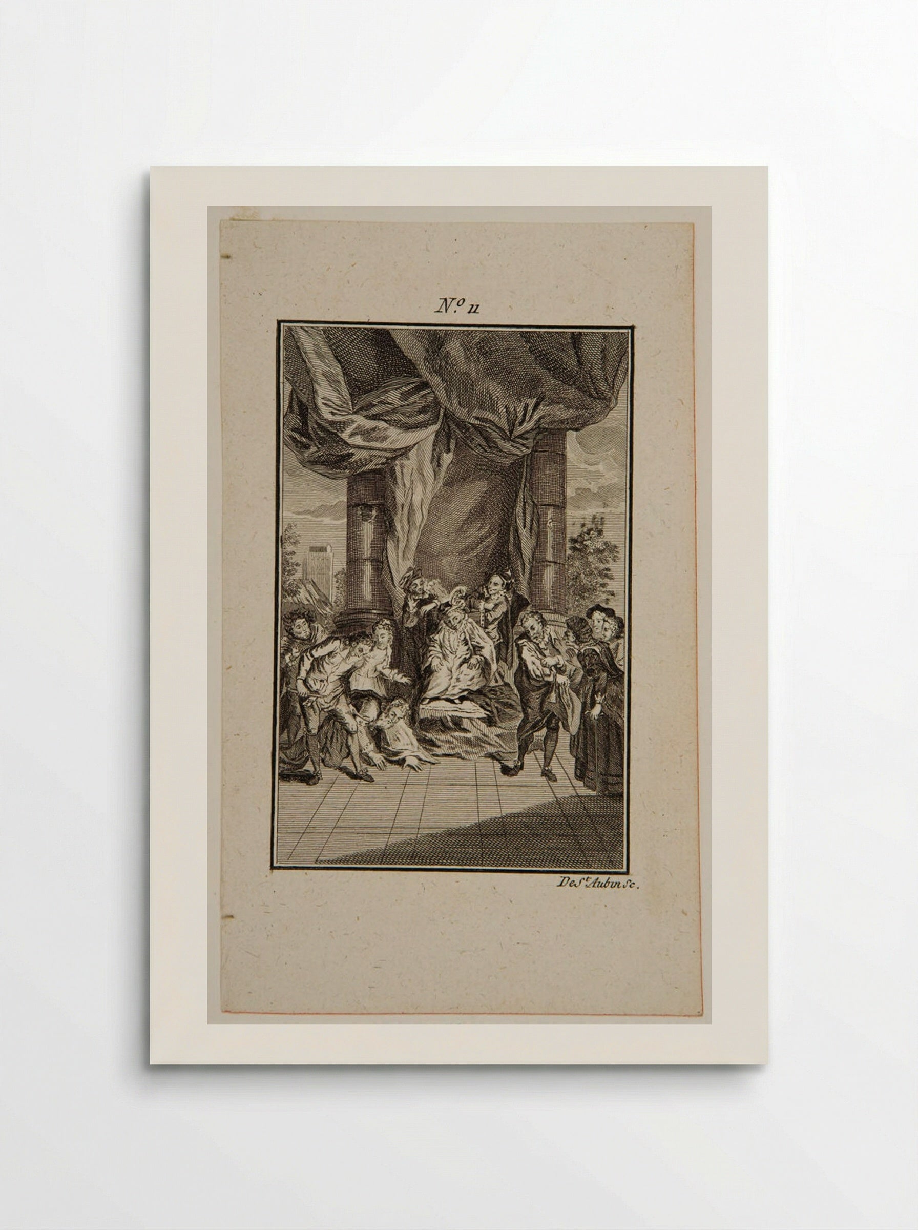 Sancho judges in the Island of Barataria - Augustin de Saint-Aubin - Poster
