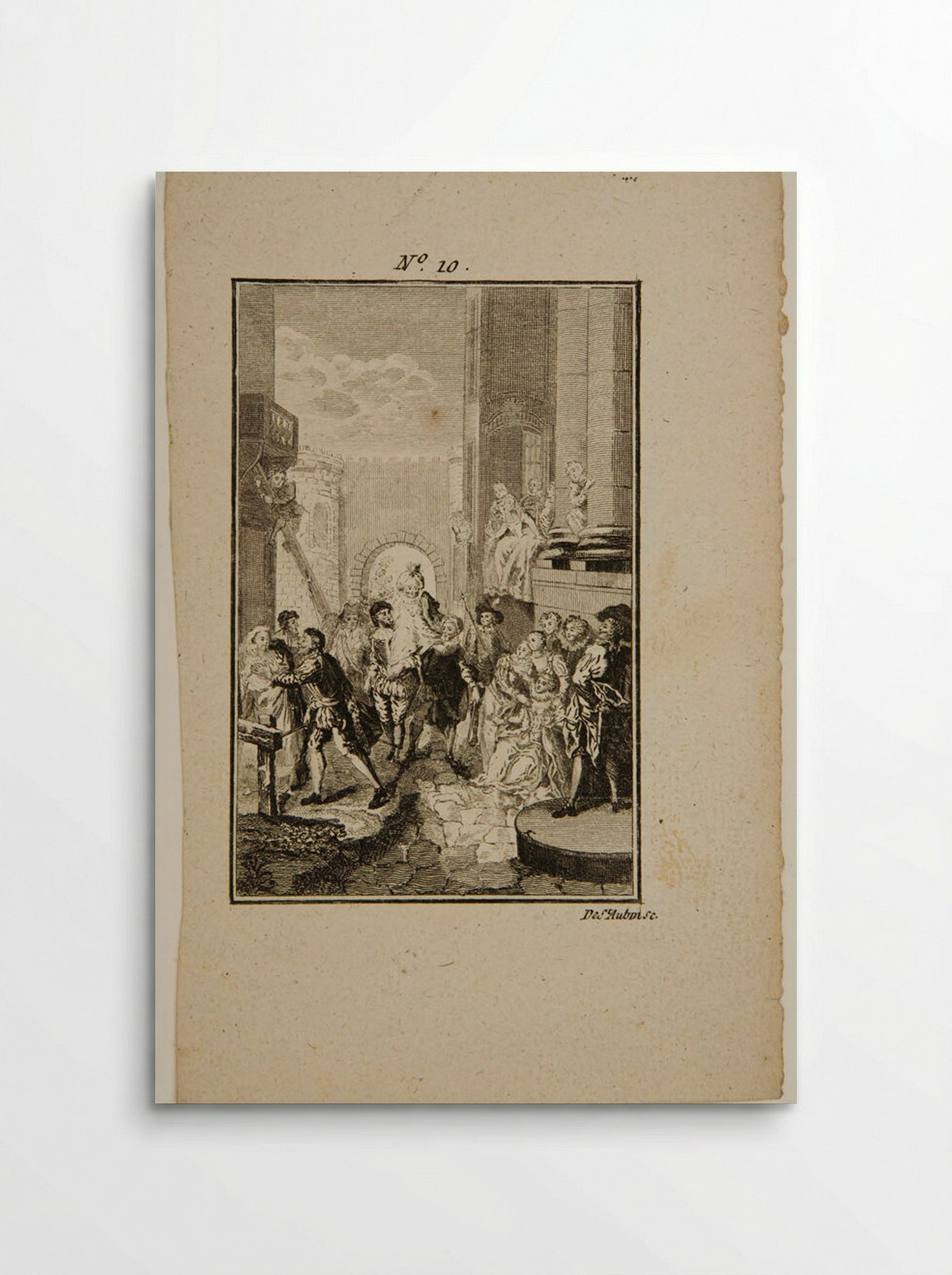 Sancho's Entrance to the Island of Bataria - Augustin de Saint-Aubin - Poster