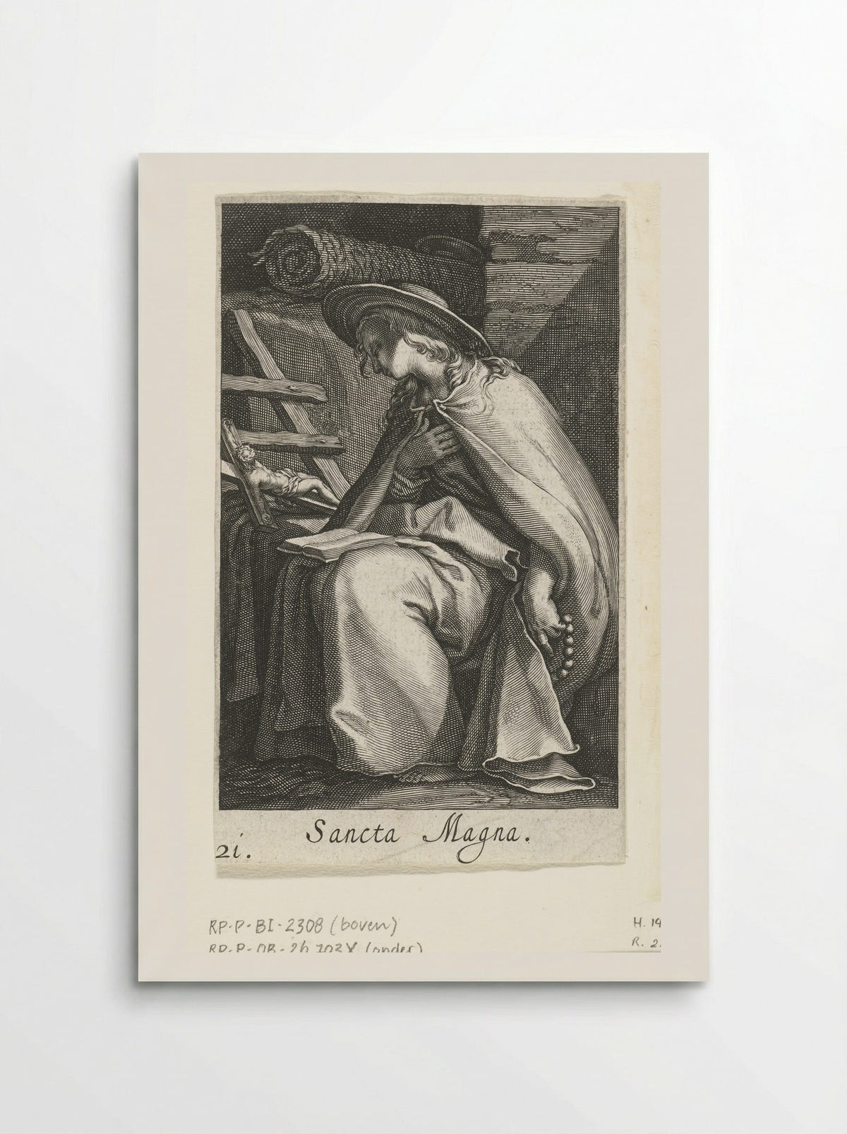 Sancta Magna (Saint Magna as a Hermit) - Boëtius Adamsz. Bolswert - Poster