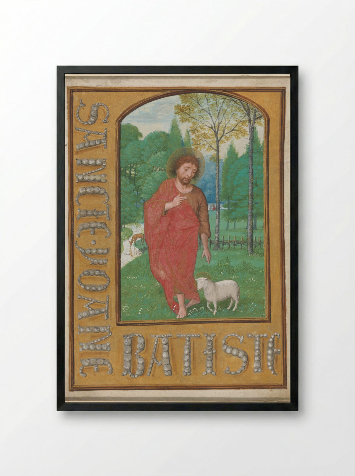 Sancte Joane Batiste - Simon Bening - Framed Print Black