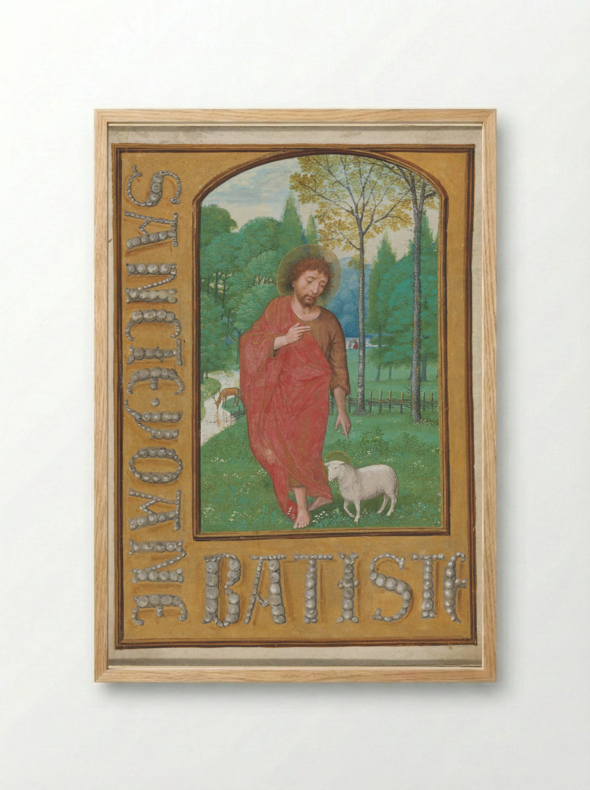 Sancte Joane Batiste - Simon Bening - Framed Print Wood
