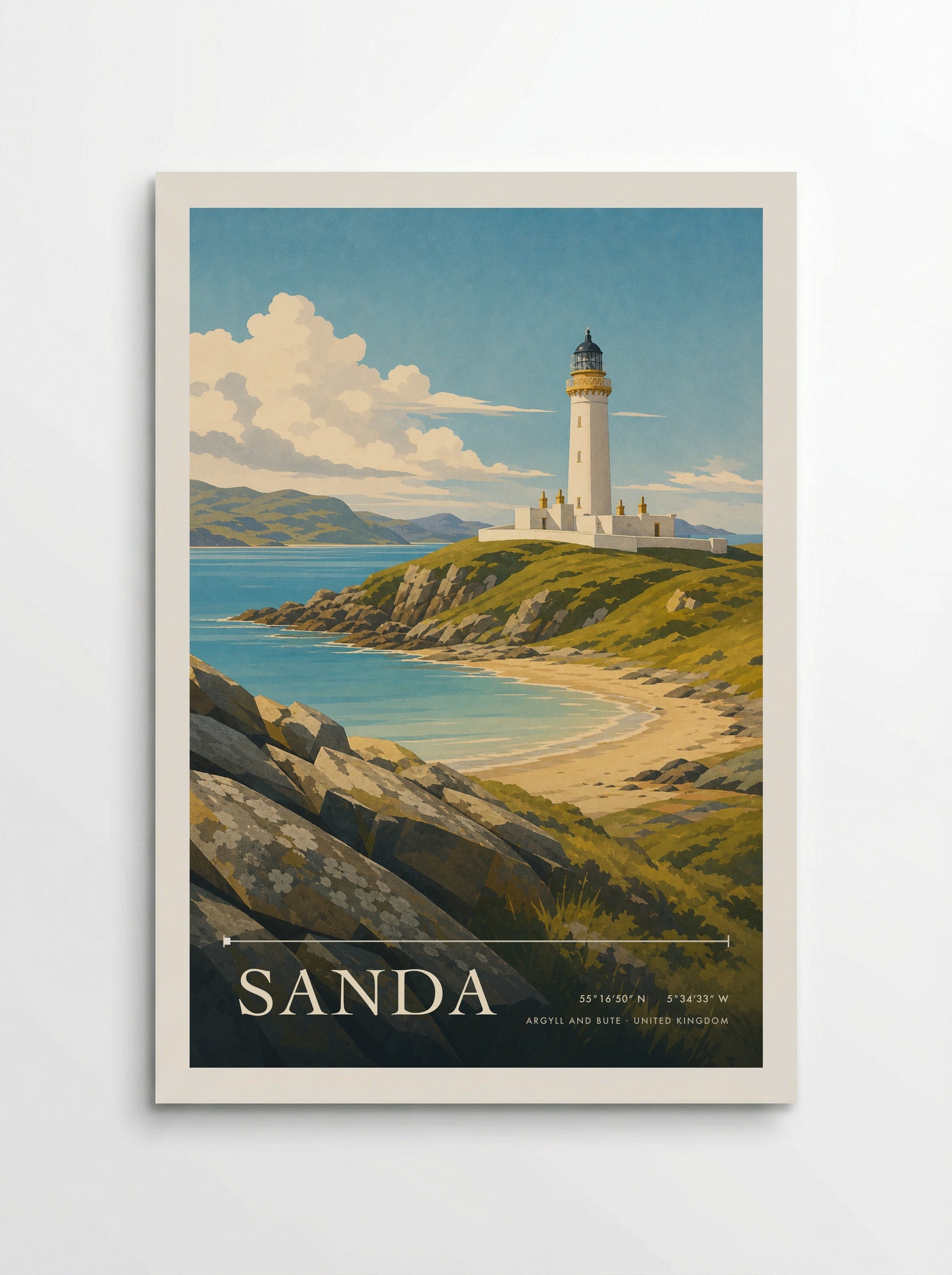 Sanda Argyll and Bute United Kingdom Travel Poster - Poster