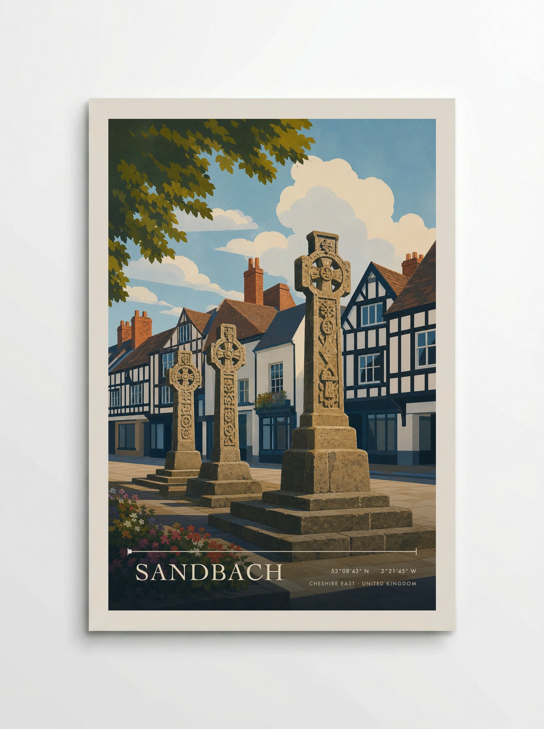 Sandbach Cheshire East United Kingdom Travel Poster - Poster