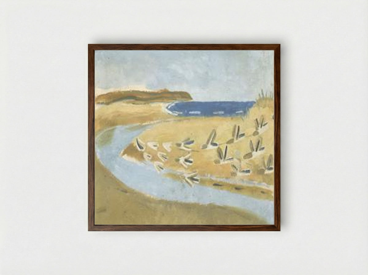 Sandpipers, Alnmouth - Winifred Nicholson - Framed Print Dark Wood