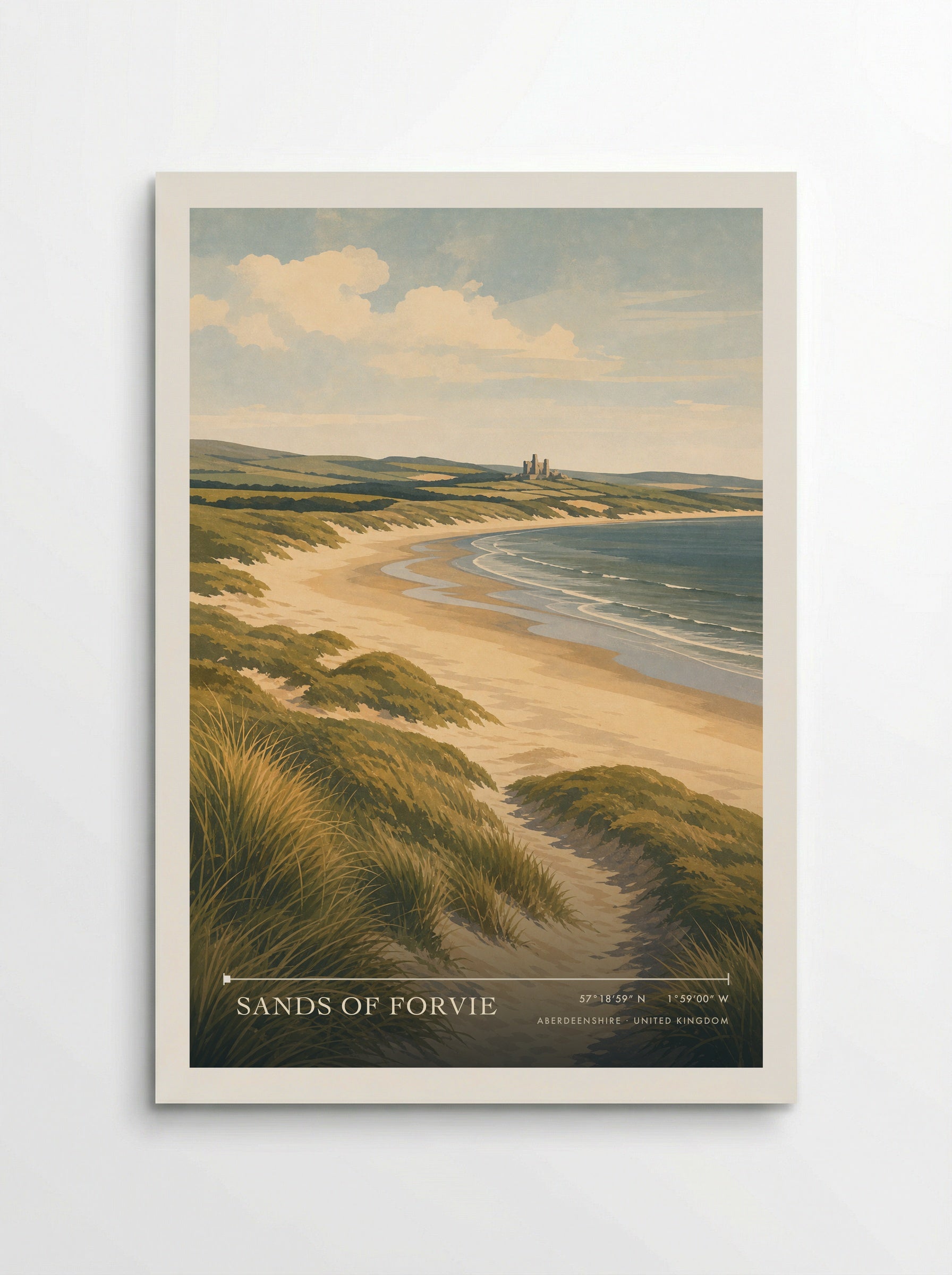 Sands of Forvie Aberdeenshire United Kingdom Travel Poster - Poster