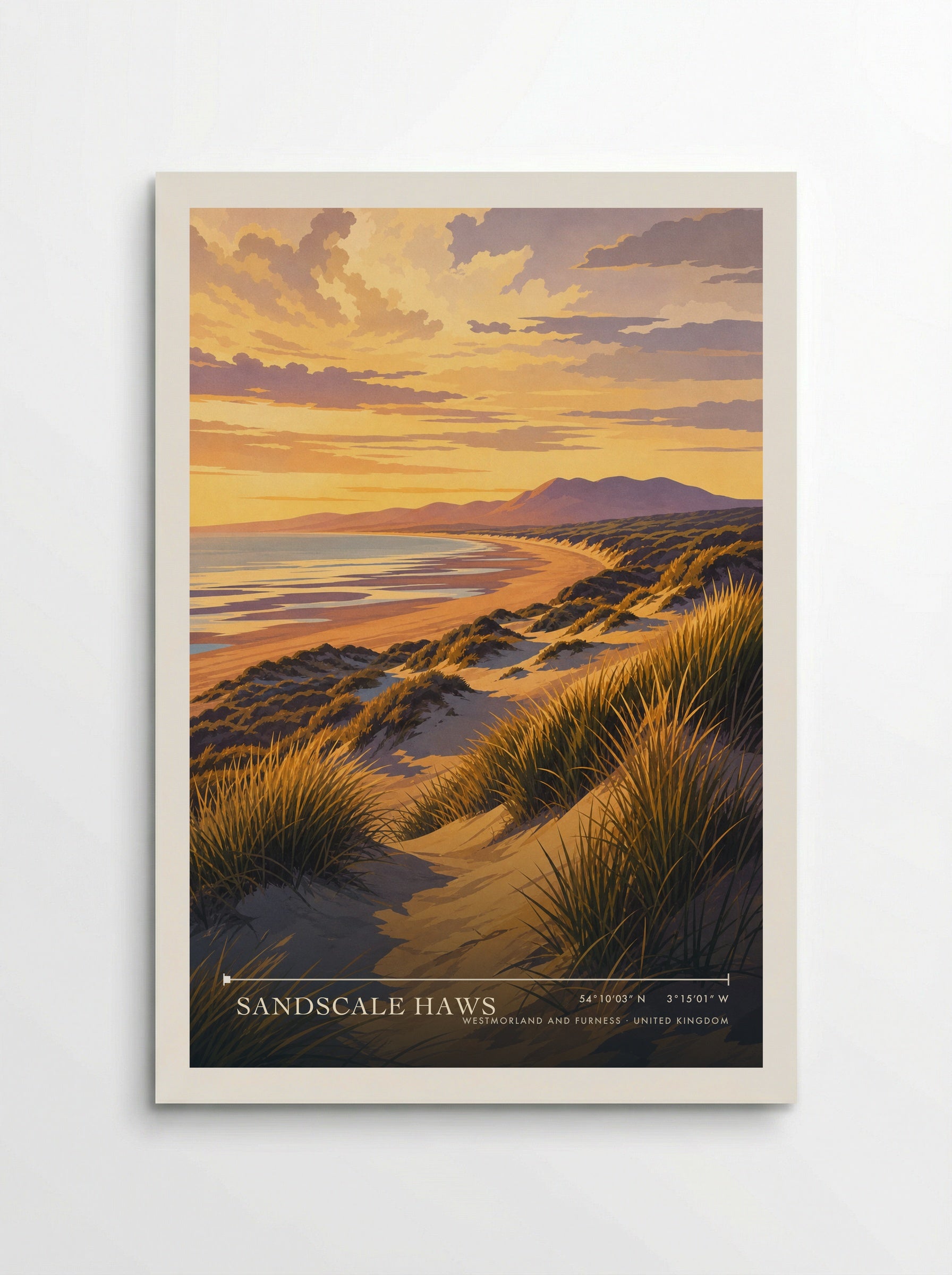 Sandscale Haws Westmorland and Furness United Kingdom Travel Poster - Poster