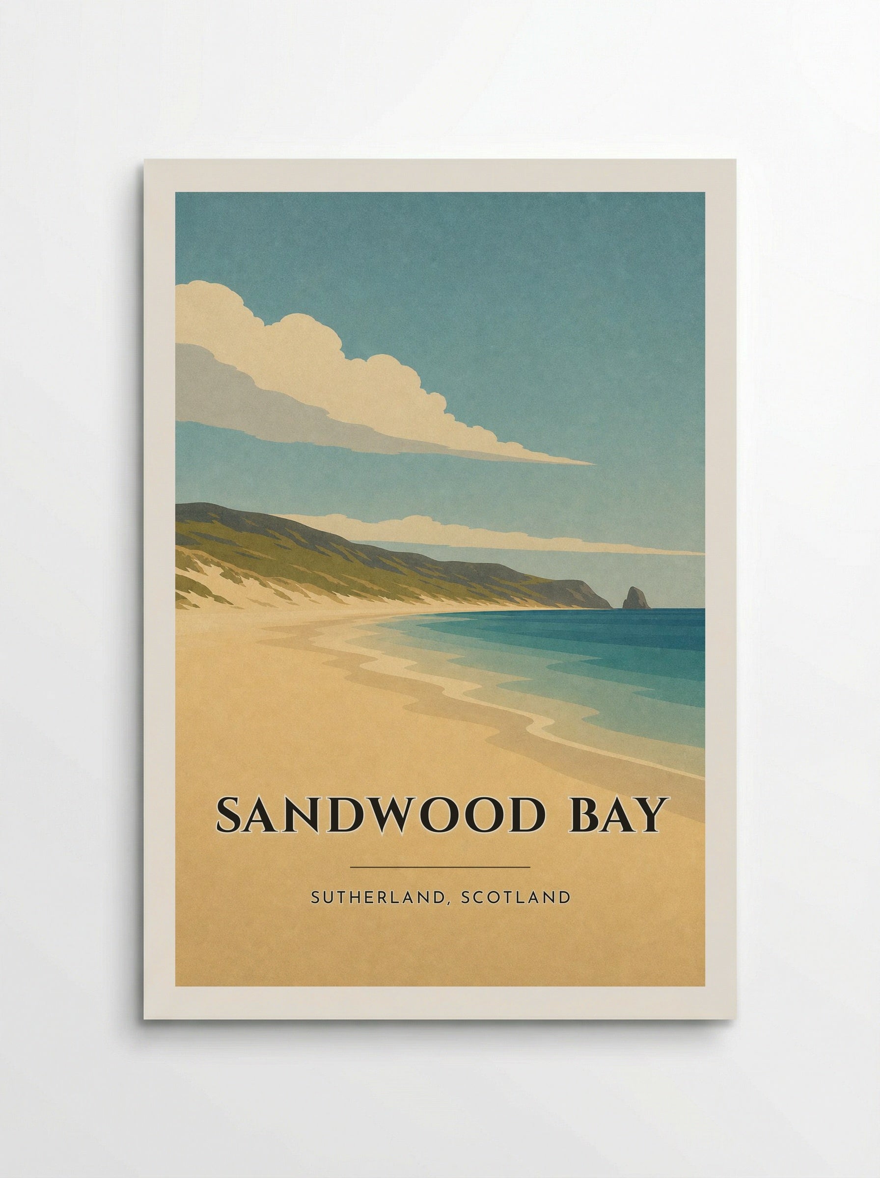Sandwood Bay Travel Poster Artwork - Poster