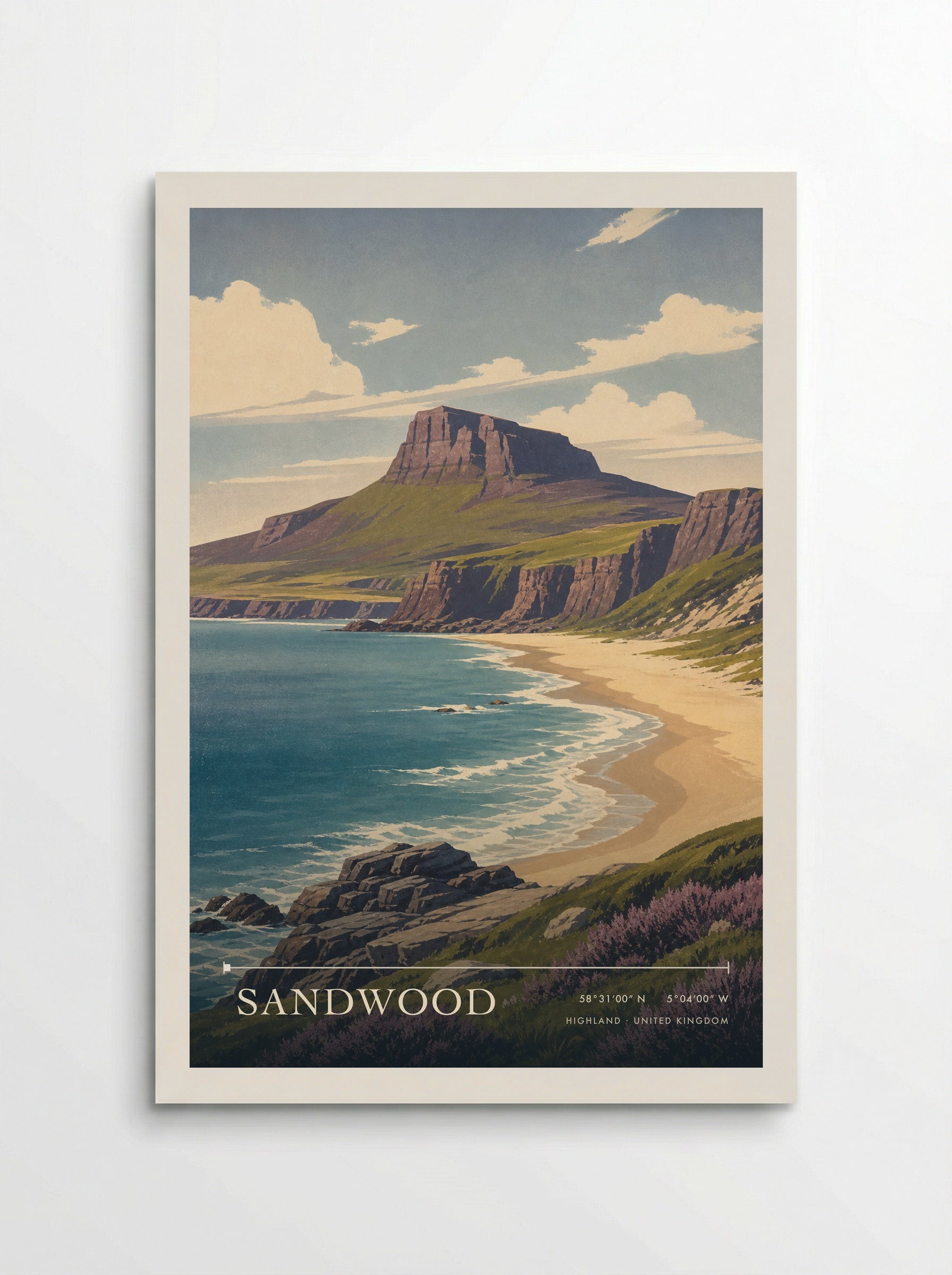 Sandwood Highland United Kingdom Travel Poster - Poster