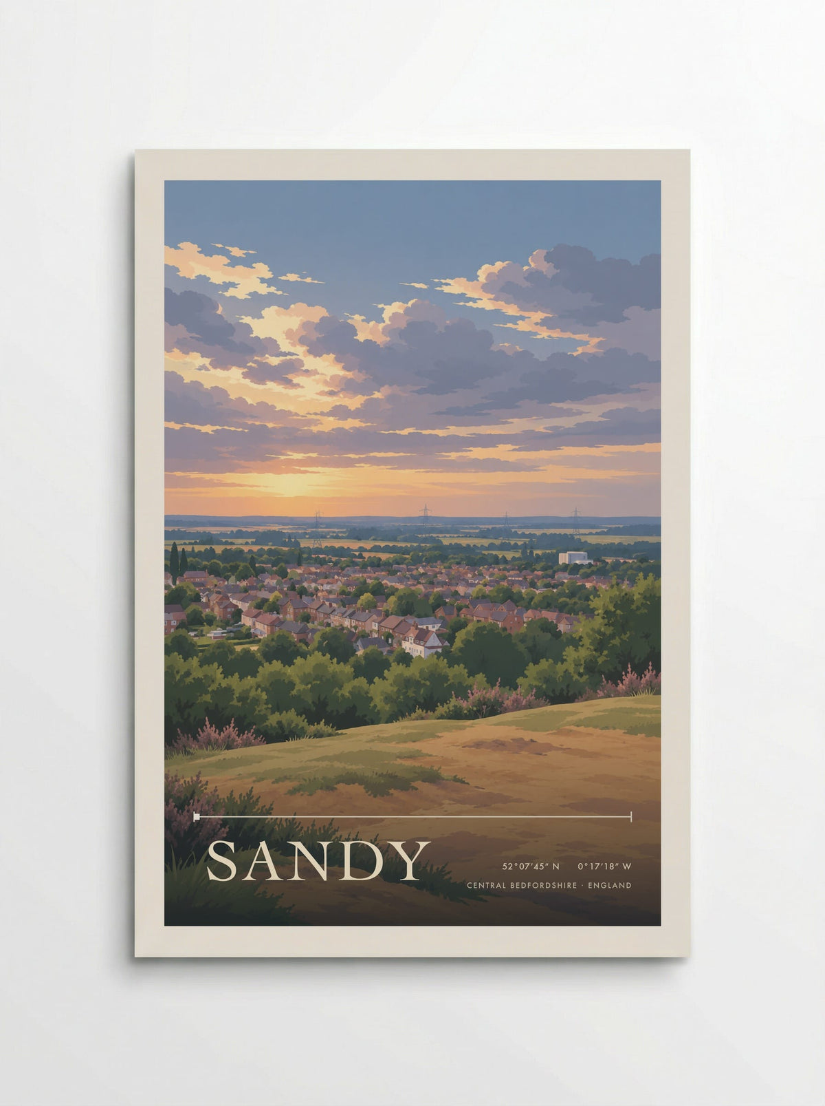 Sandy, Central Bedfordshire | Travel Poster - Poster