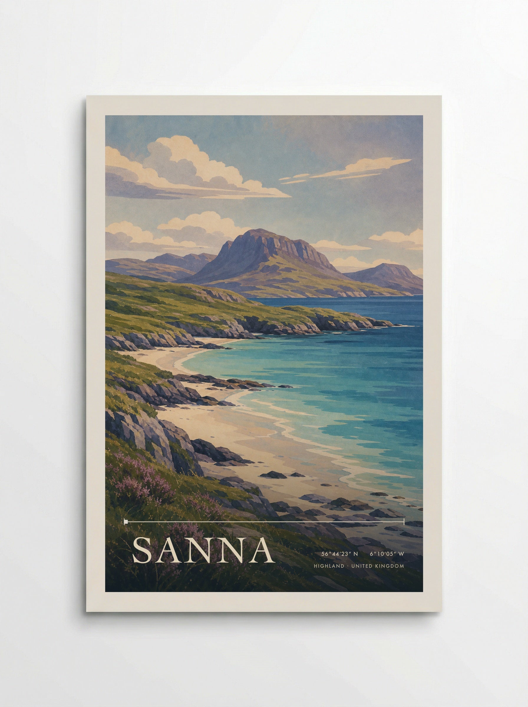 Sanna Highland United Kingdom Travel Poster - Poster