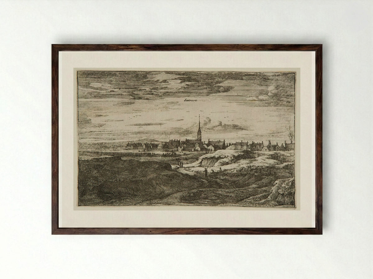 Santvoort - Roelant Roghman - Framed Print Dark Wood