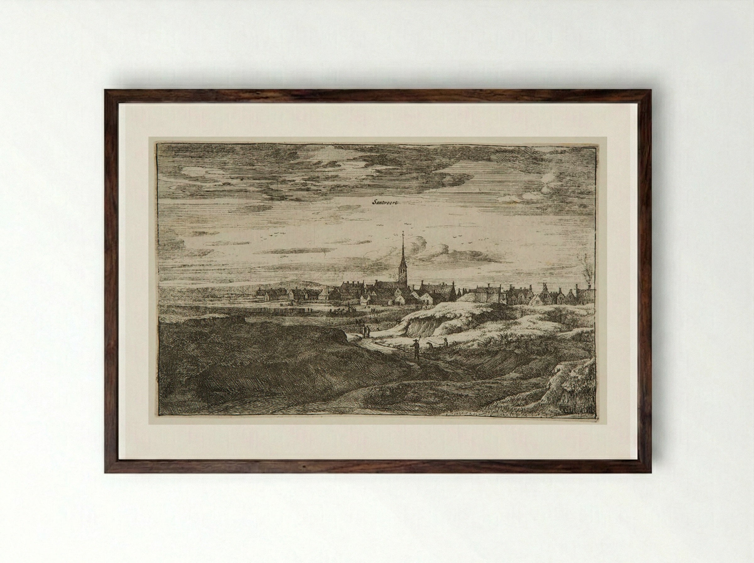 Santvoort - Roelant Roghman - Framed Print Dark Wood
