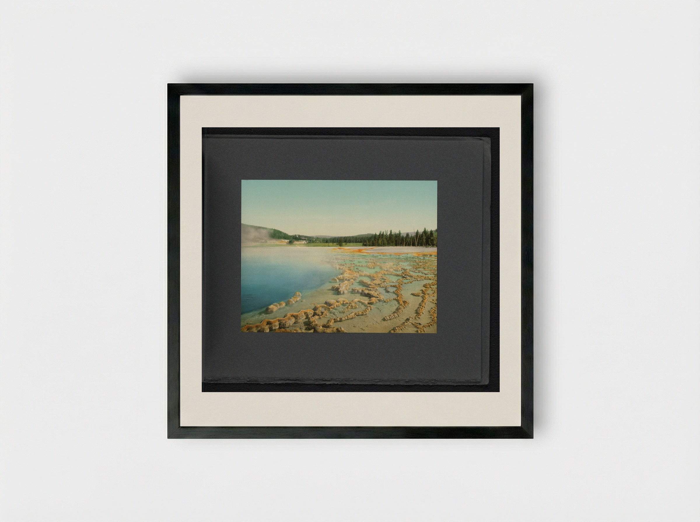 Sapphire Pool, Yellowstone National Park - William Henry Jackson - Framed Print Black