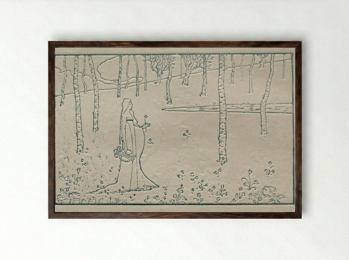 Sappho - Maurice Dumont - Framed Print Dark Wood