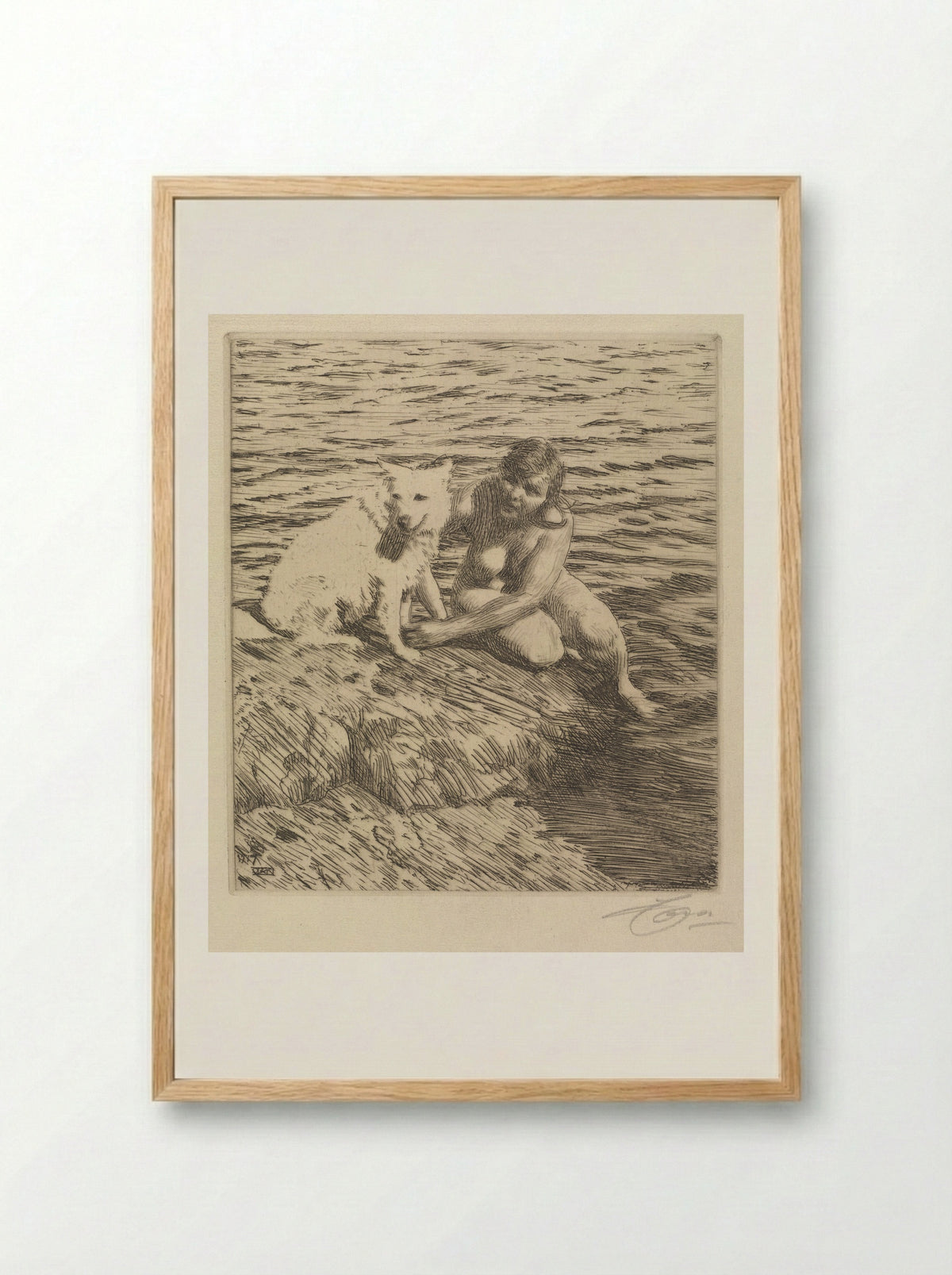 Sappo - Anders Zorn - Framed Print Wood