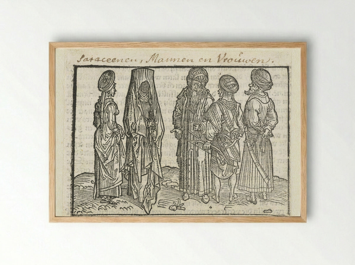 Saracenen (Men and Women) - Erhard Reuwich - Framed Print Wood