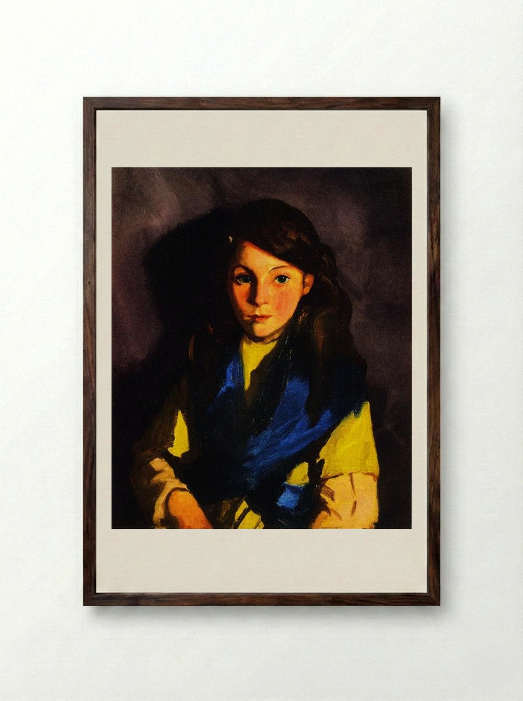 Sarah B. - Robert Henri - Framed Print Dark Wood