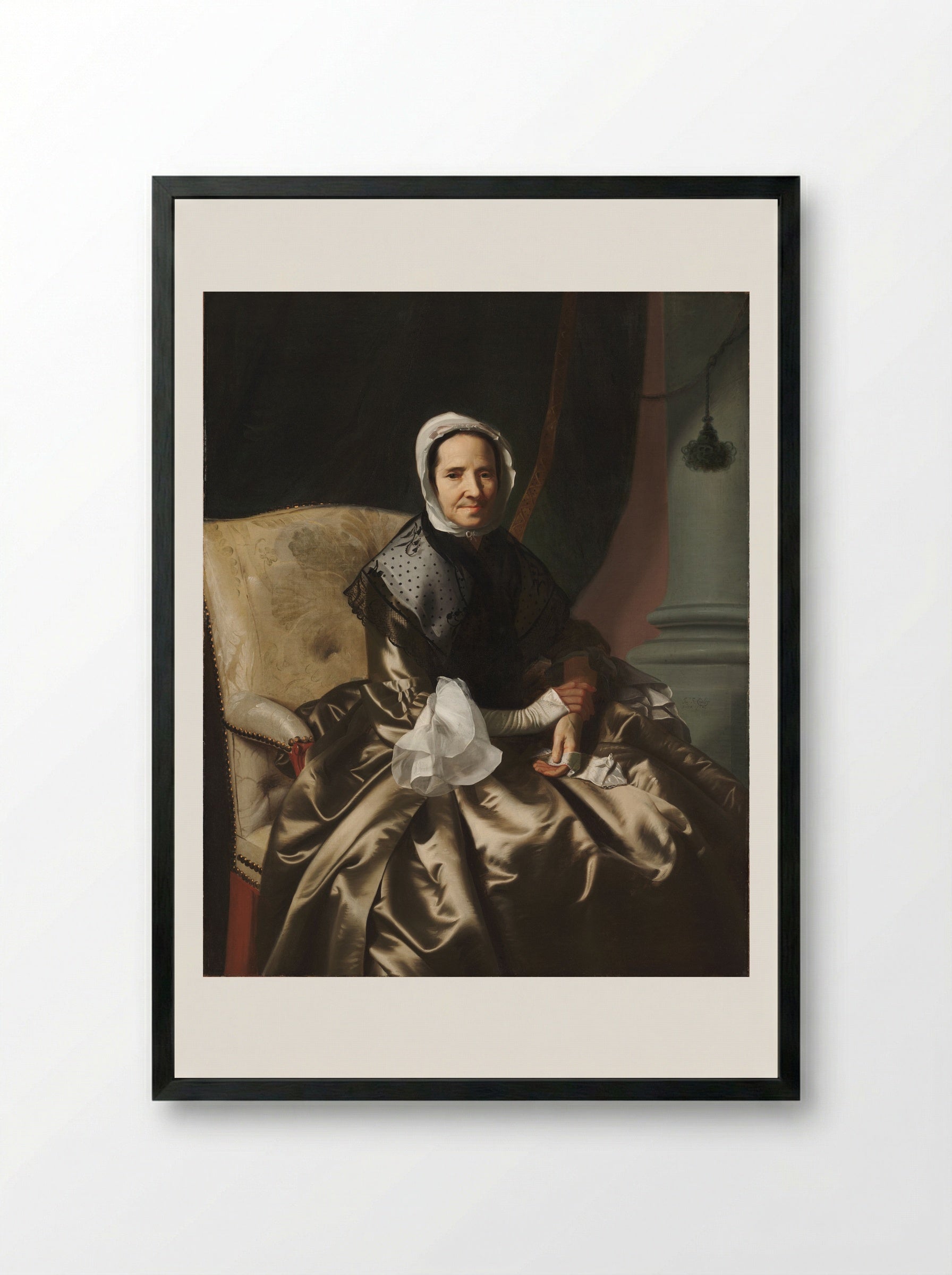Sarah Morecock Boylston (Mrs. Thomas Boylston) - John Singleton Copley - Framed Print Black