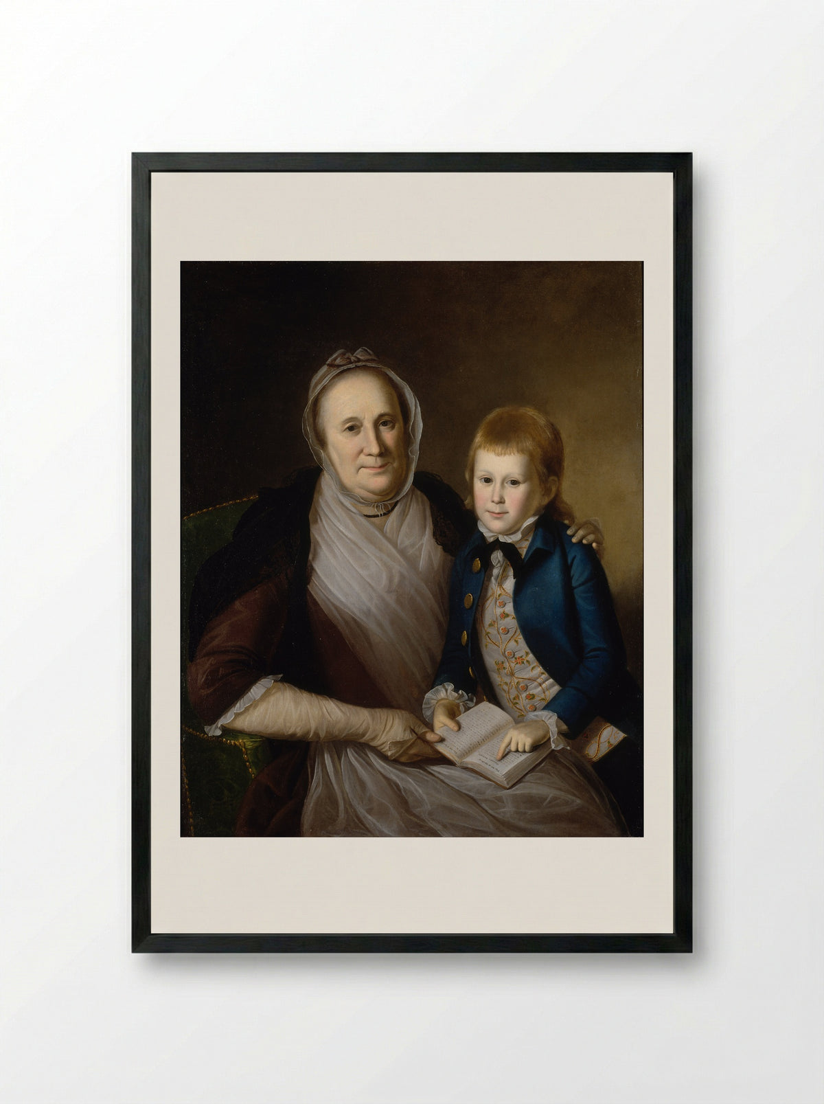 Sarah Smith Logan (Mrs. William Clarke) - James Peale - Framed Print Black