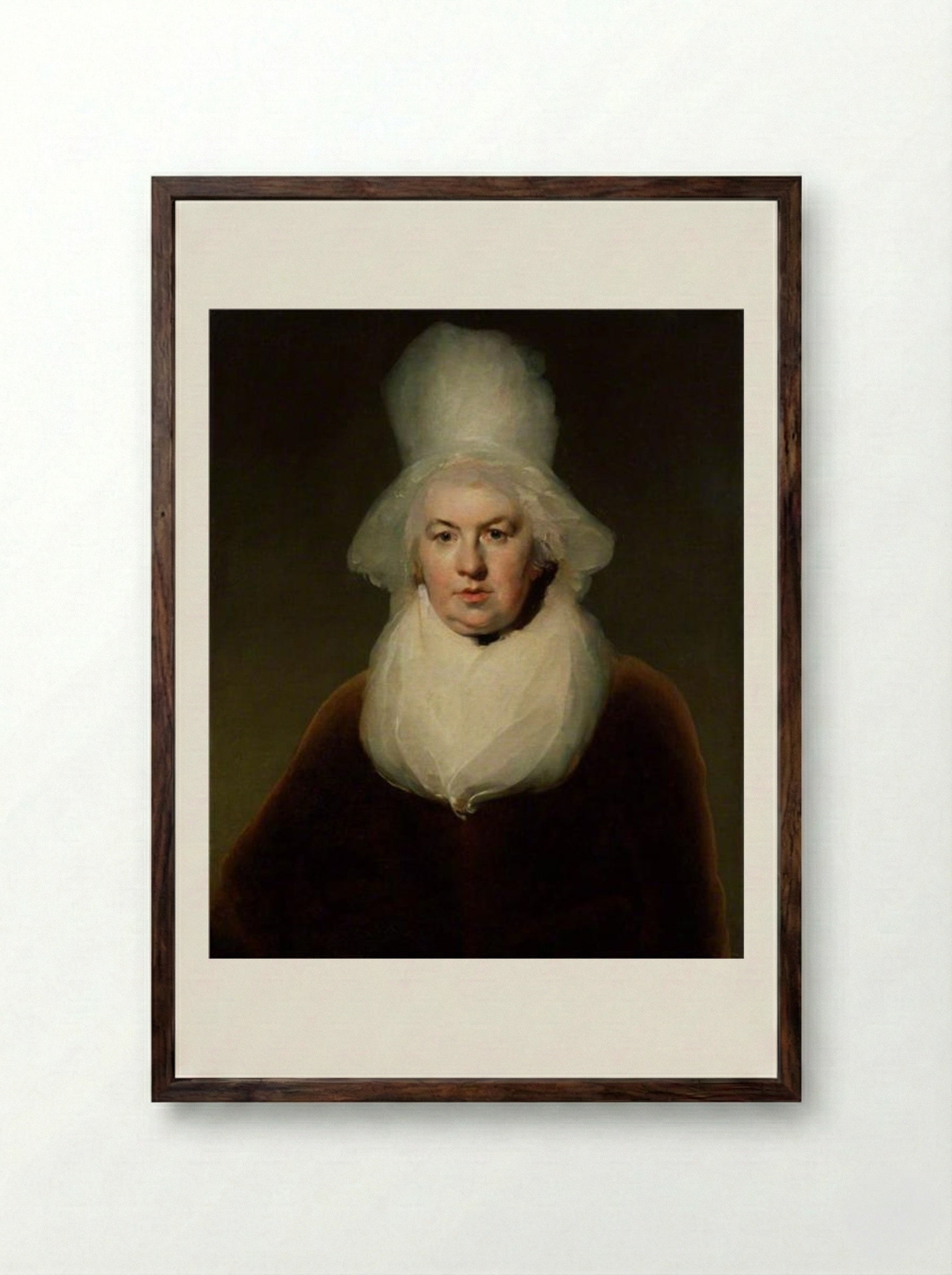 Sarah Trimmer - Sir Thomas Lawrence - Framed Print Dark Wood