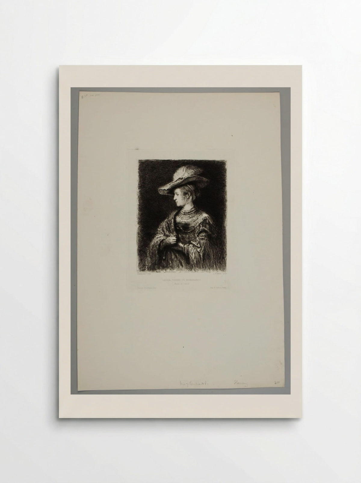 Saskia, Wife of Rembrandt - Léopold Flameng - Poster