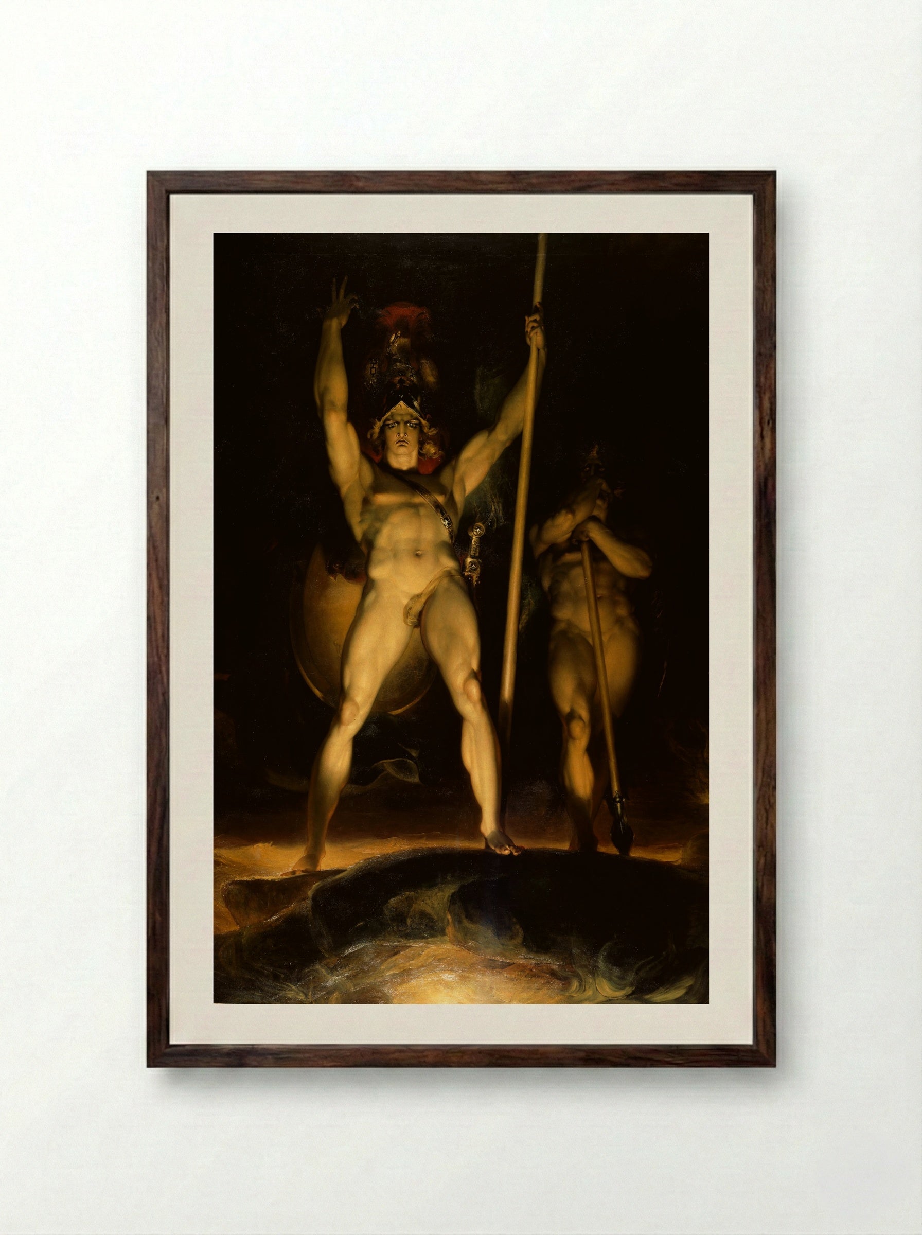 Satan Summoning His Legions - Sir Thomas Lawrence - Framed Print Dark Wood
