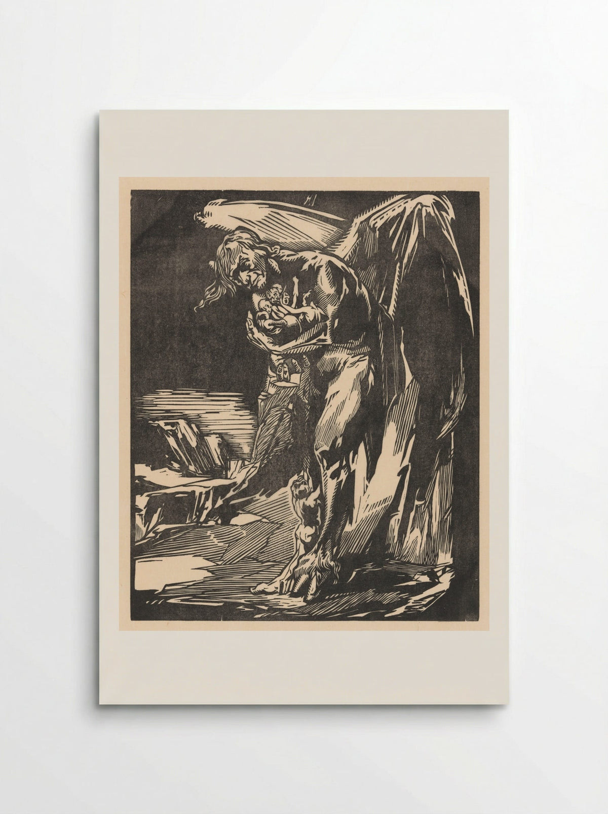 Satan met figuren in zijn armen - Johannes Josephus Aarts - Poster
