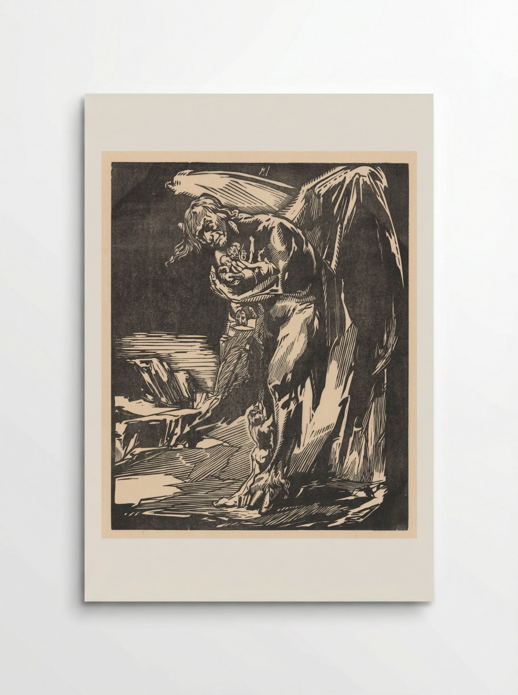 Satan met figuren in zijn armen - Johannes Josephus Aarts - Poster