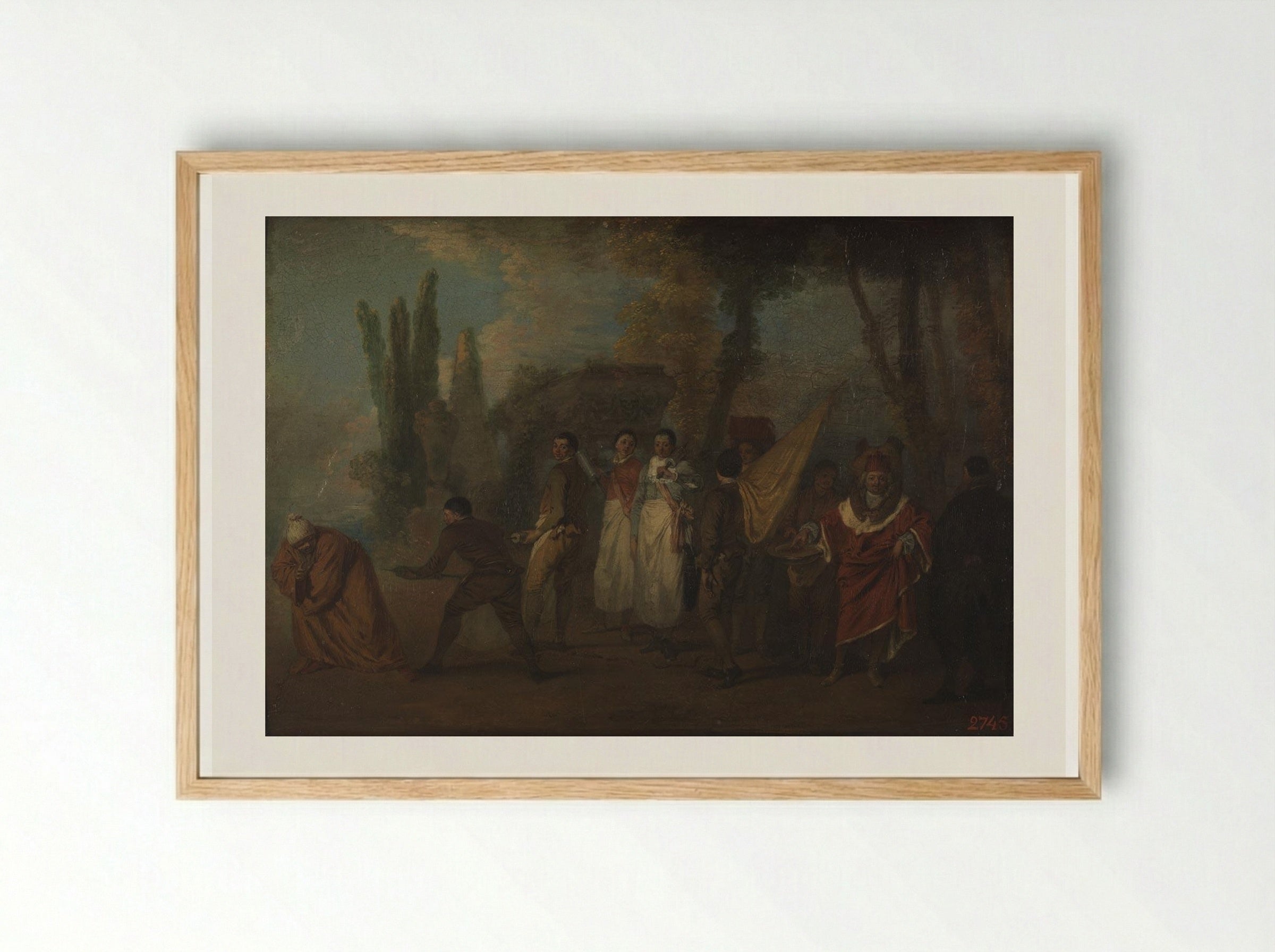 Satire on Physicians - Antoine Watteau - Framed Print Wood