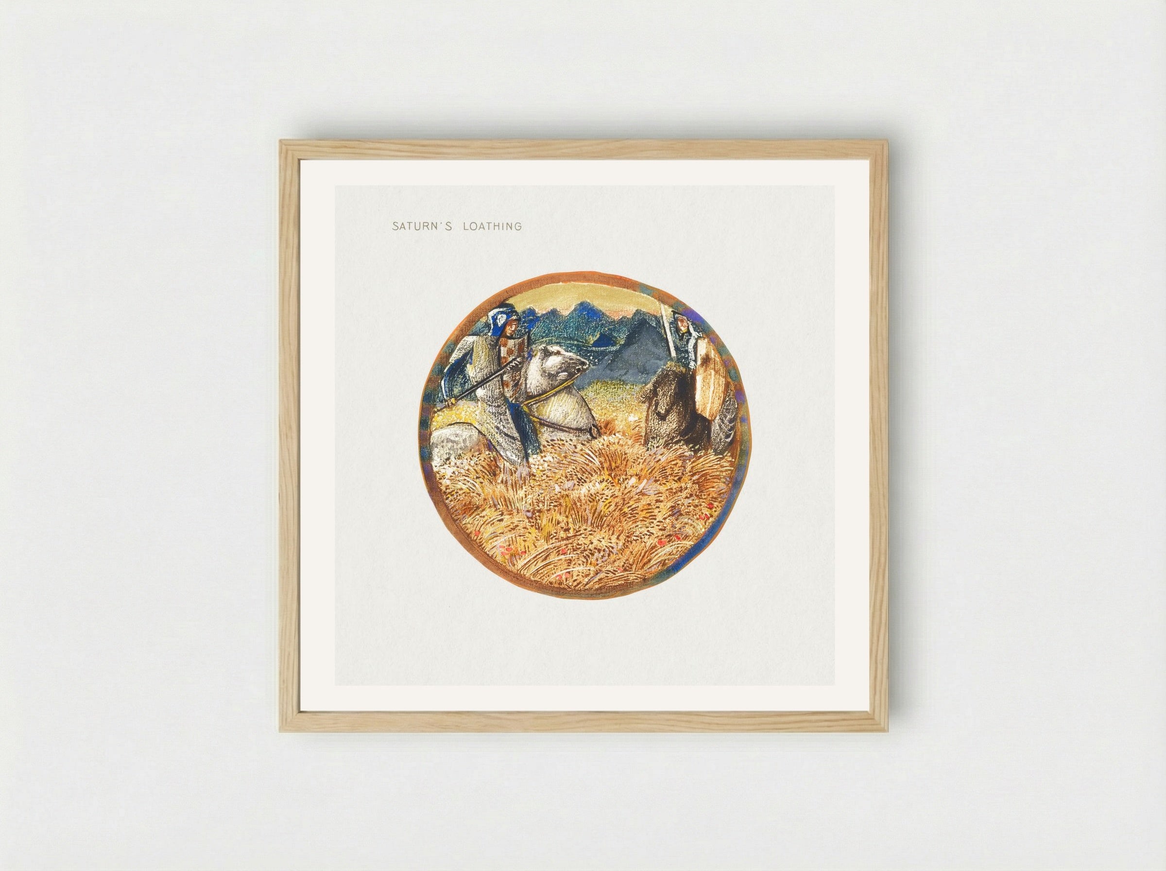 Saturn's Loathing, from The Flower Book - Edward Burne-Jones - Framed Print Wood