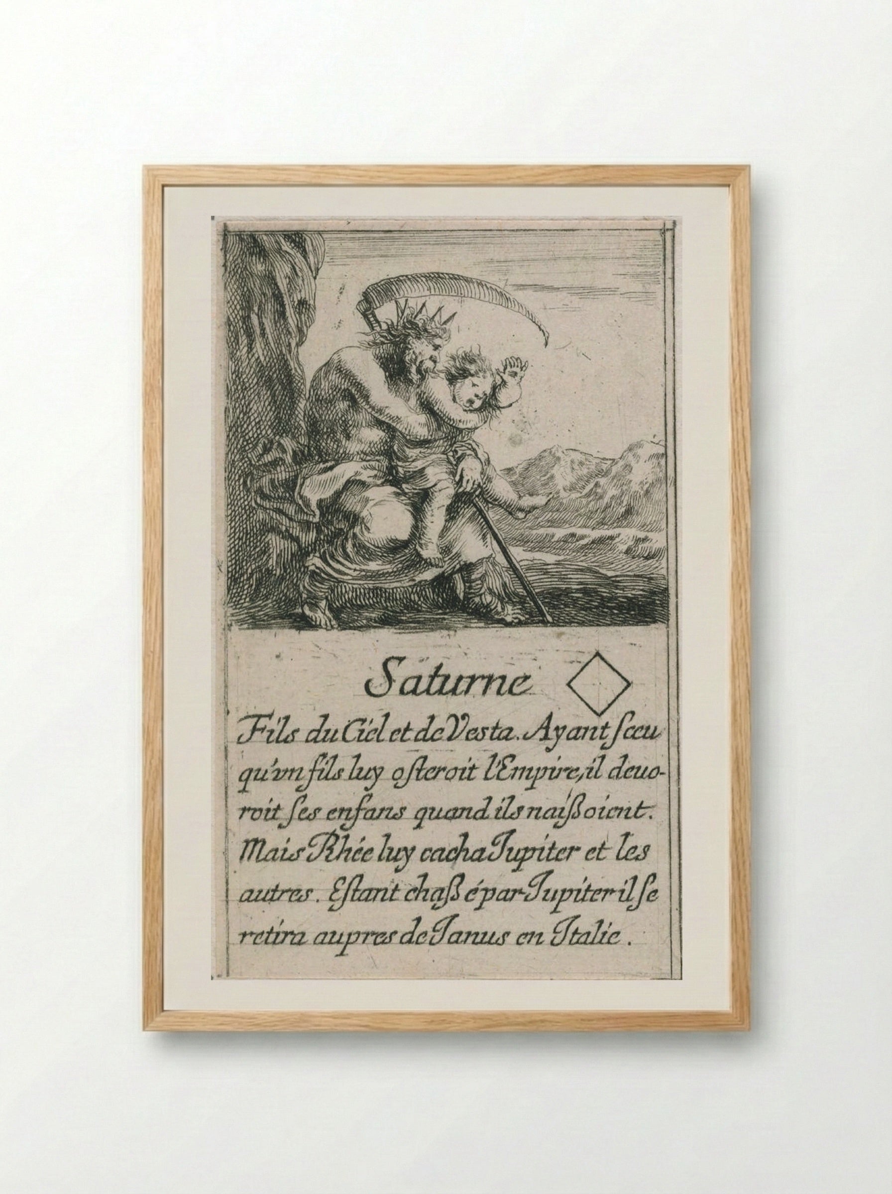 Saturn - Stefano Della Bella - Framed Print Wood