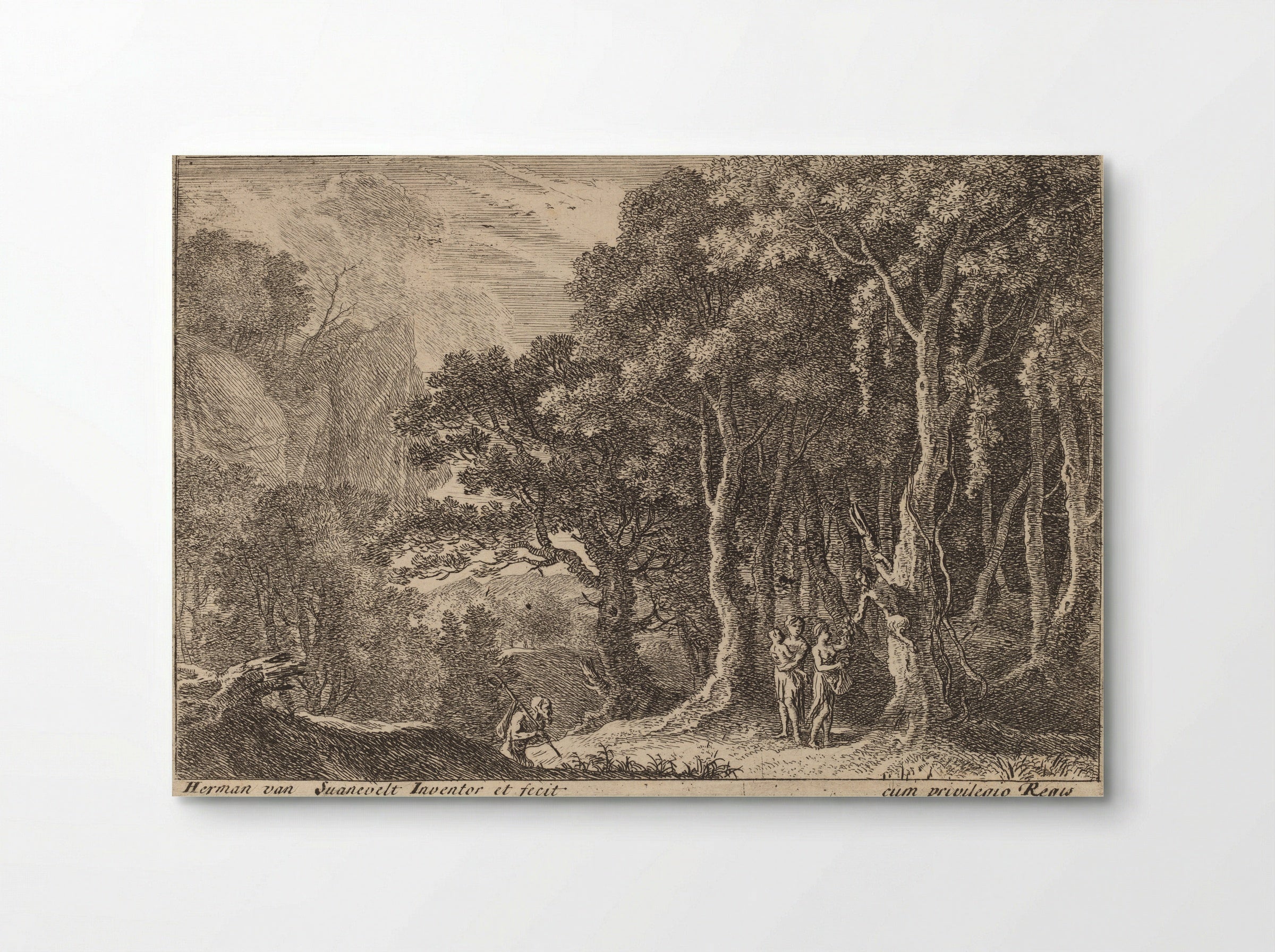 Satyrs Gathering Fruit - Herman van Swanevelt - Poster