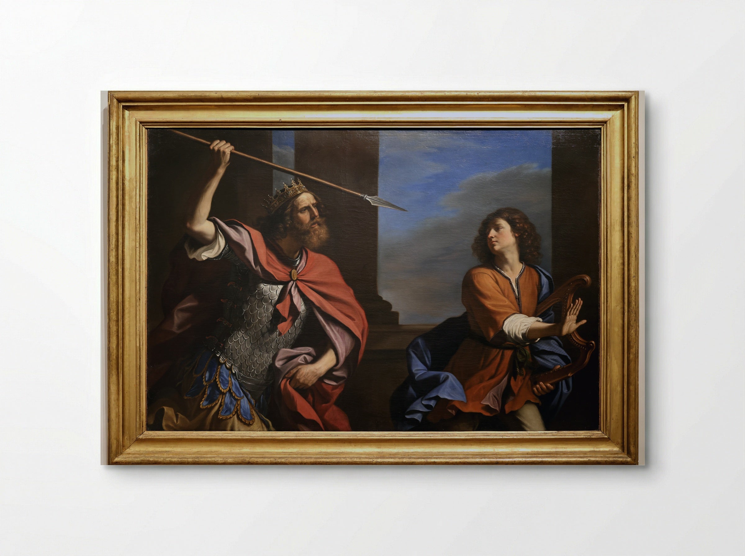 Saul Attacking David - Guercino - Poster
