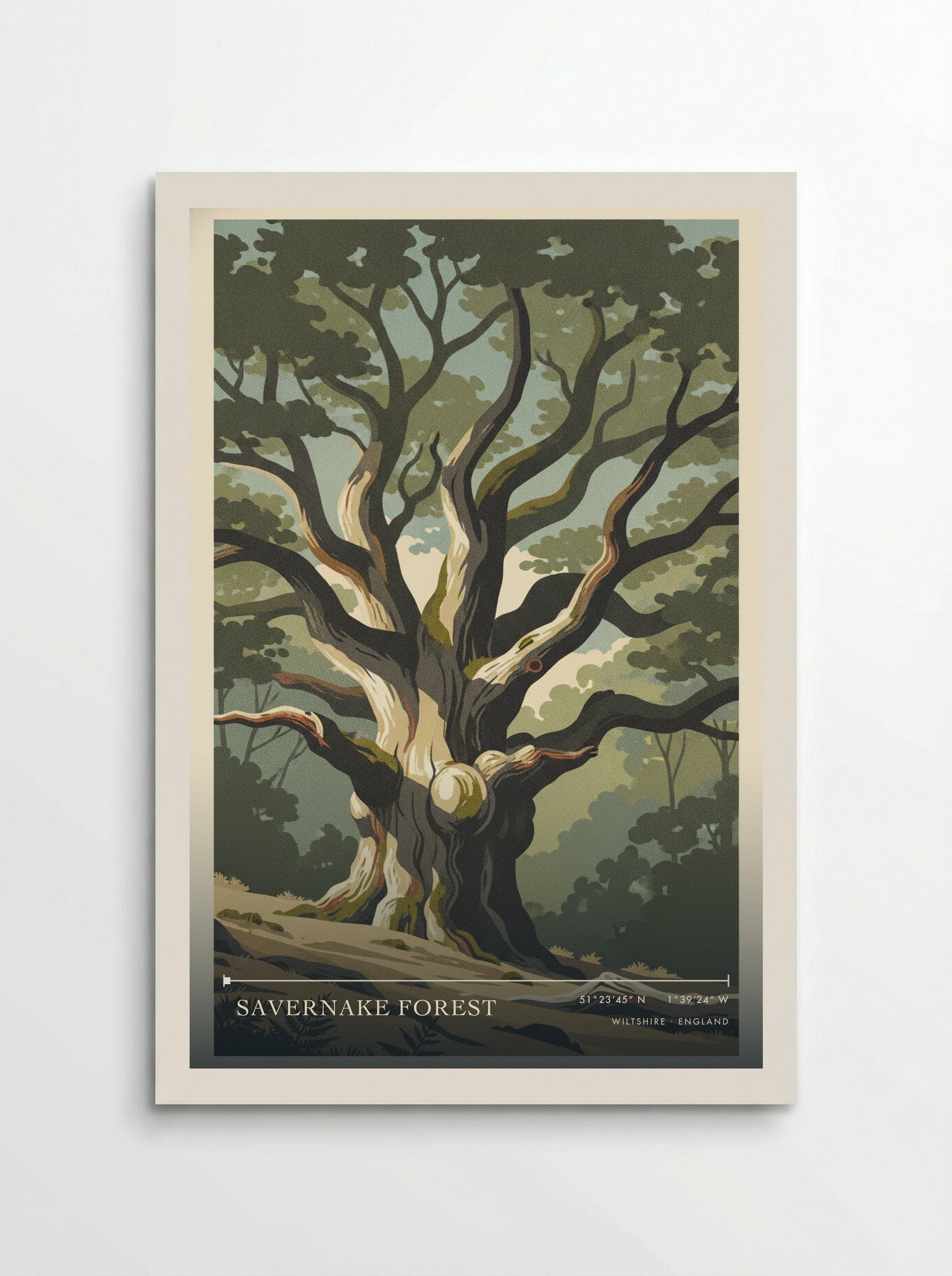 Savernake Forest Wiltshire England Travel Poster - Poster