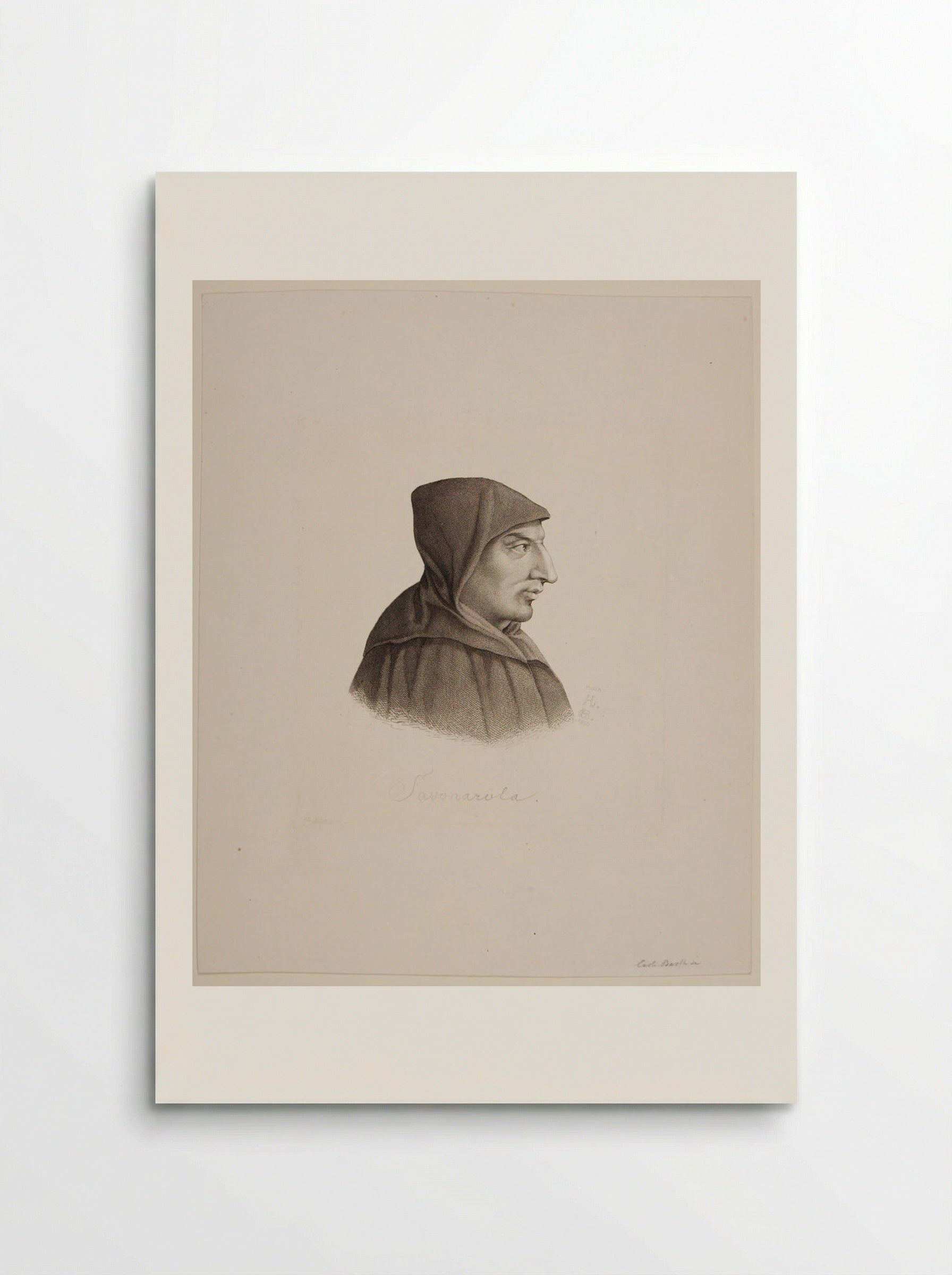 Savonarola - Johann Carl Barth - Poster