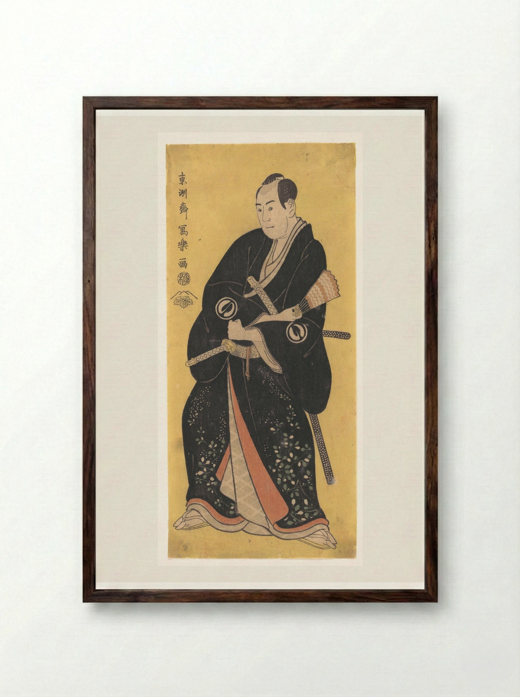 Sawamura Sojuro III as Nagoya Sanza - Tōshūsai Sharaku - Framed Print Dark Wood