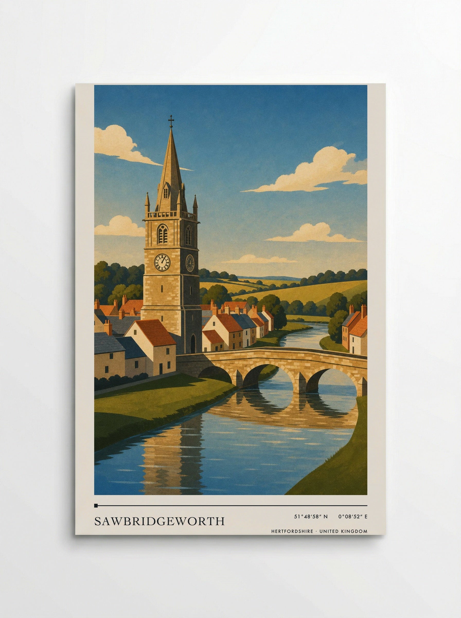 Sawbridgeworth Hertfordshire United Kingdom Travel Poster - Poster